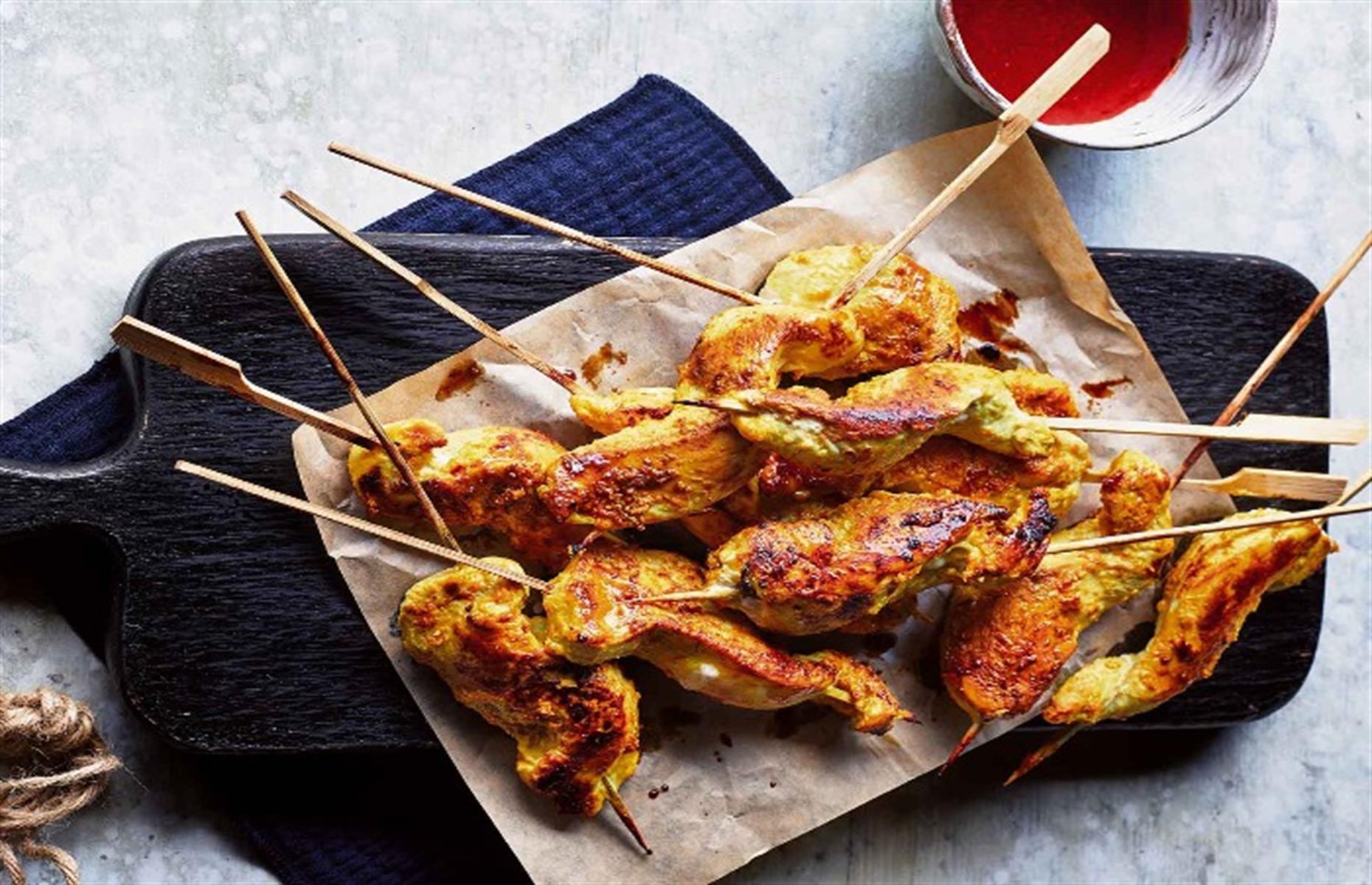 52. Turmeric chicken kebabs