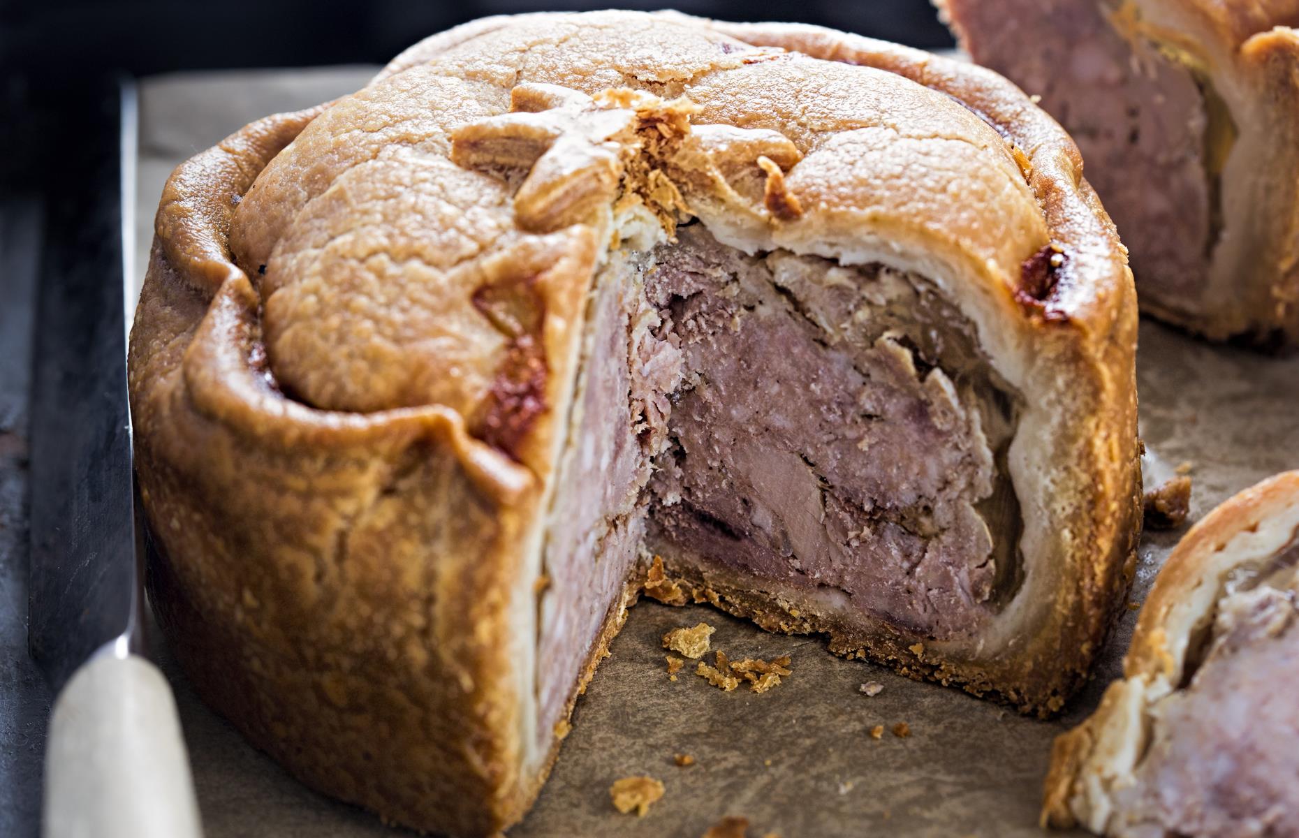 Pork pie with sticky onion chutney