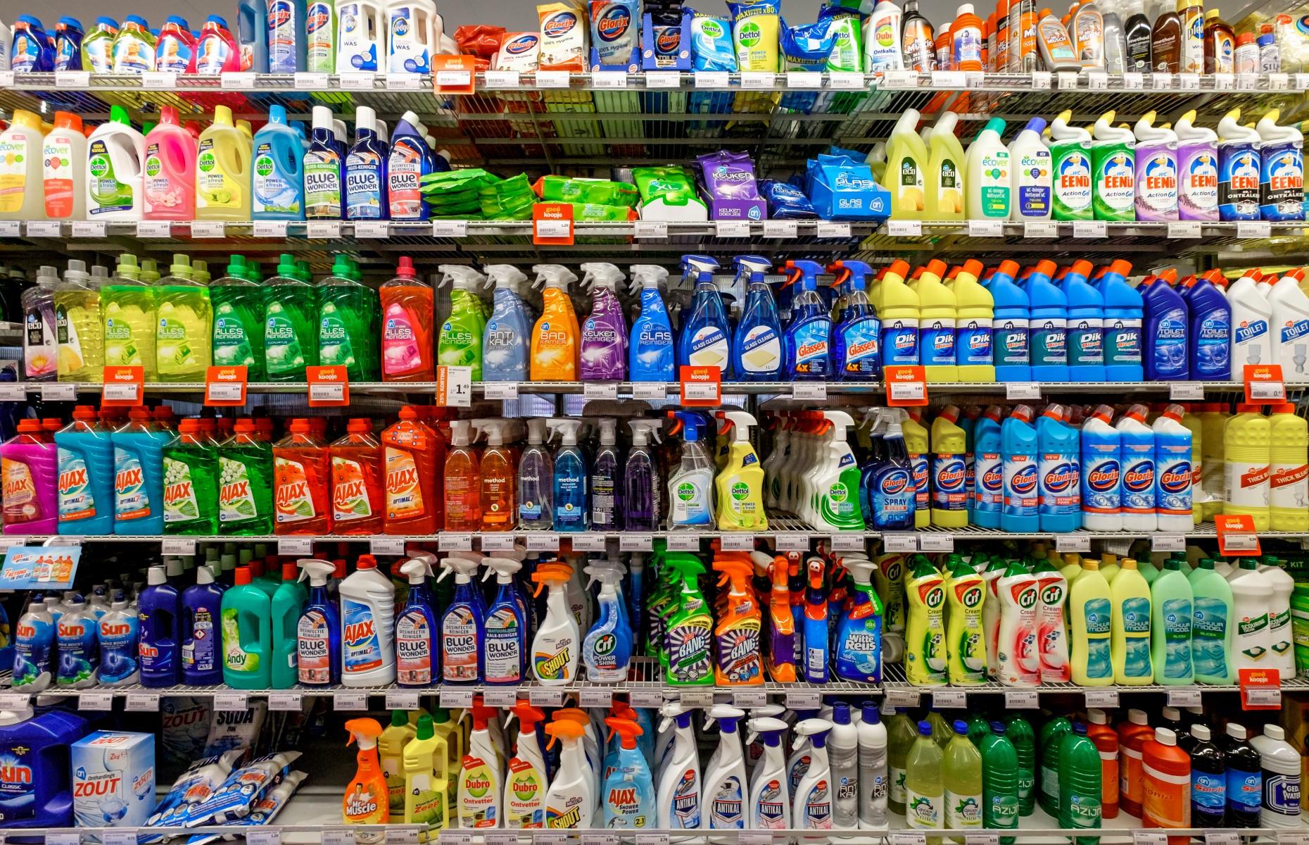 Then: cleaning products