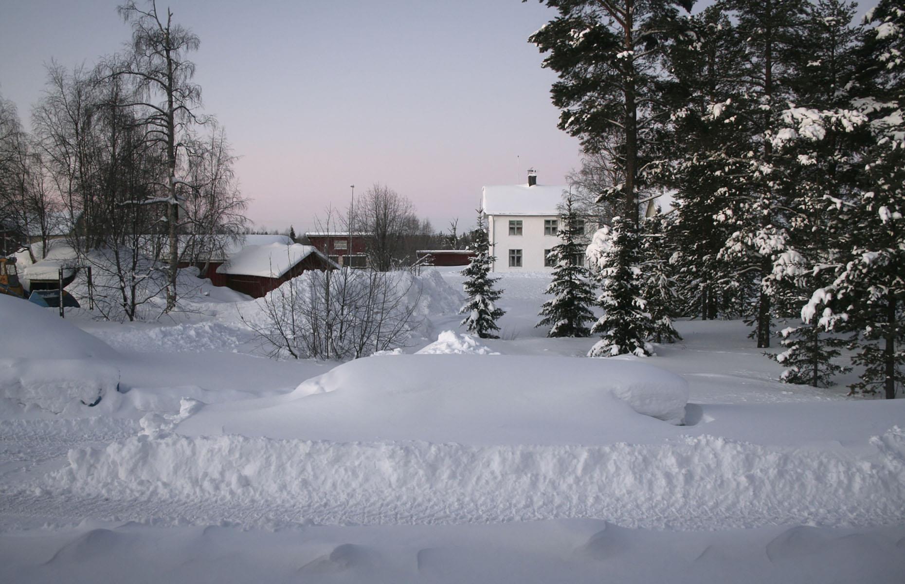 Snow-proof houses, Kiruna, Sweden
