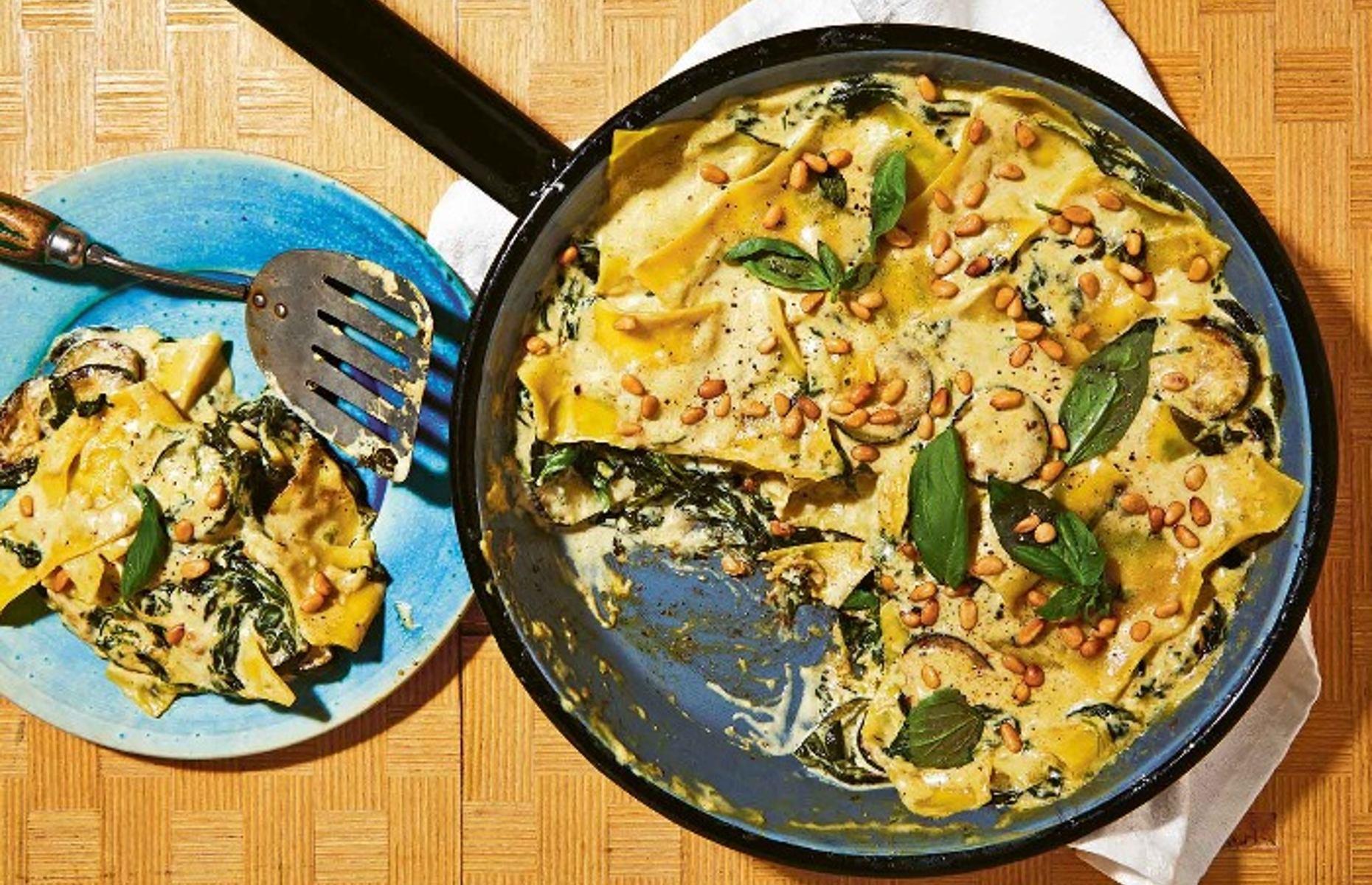16. One-pan spinach lasagne 