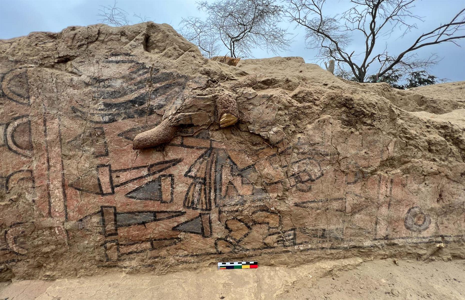 This mural was rediscovered in Peru