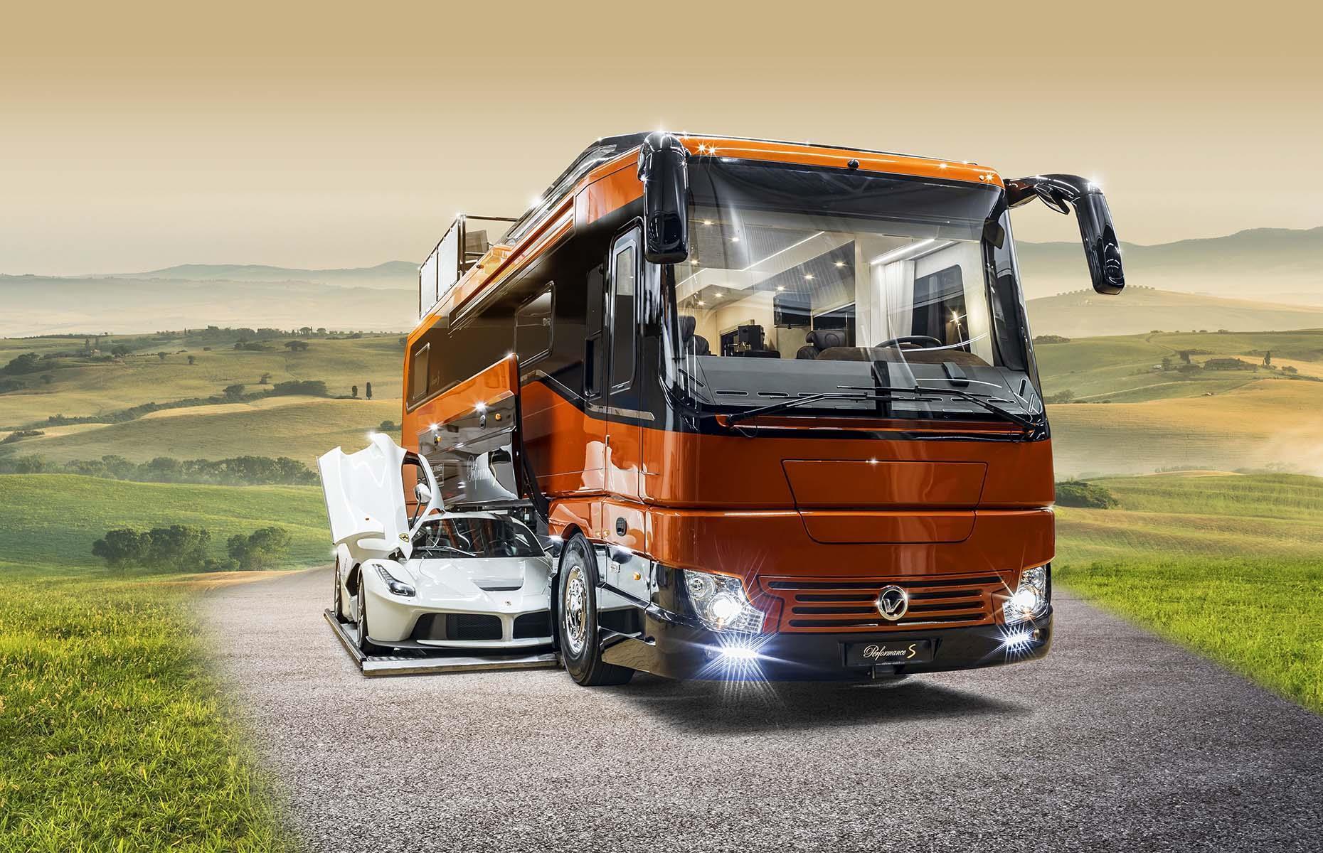 Roadtrips mit Whirlpool und Sportwagen-Garage