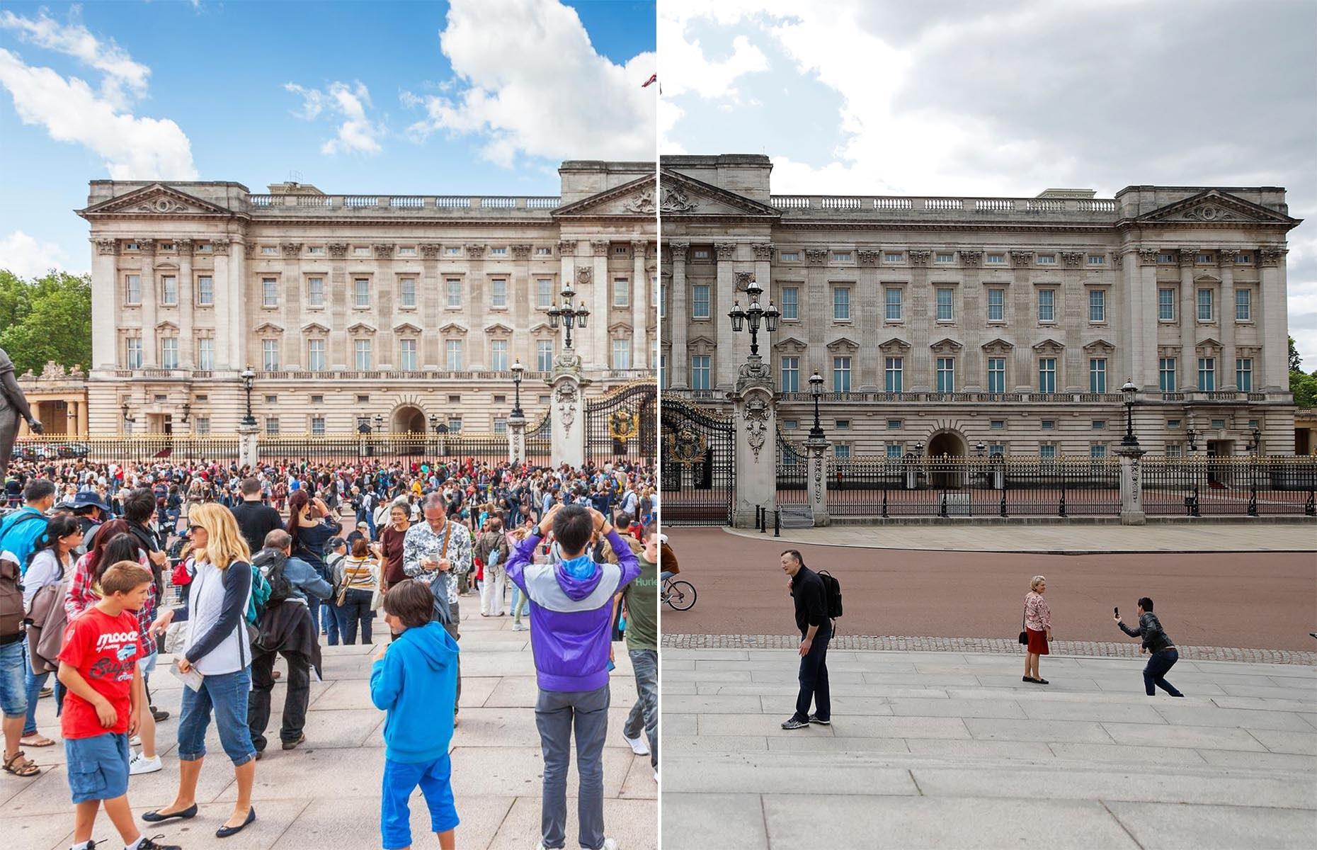 Tourist attractions before and after the pandemic hit