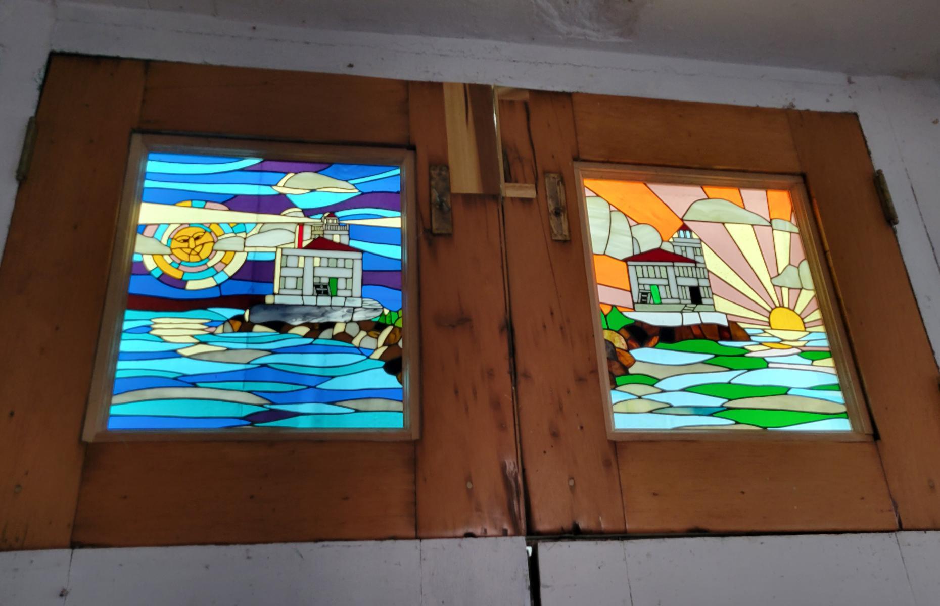 Stained-glass lighthouse