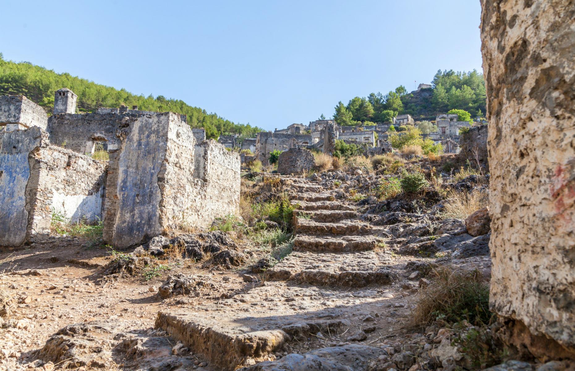 The eerie village of Kayaköy, Fethiye, Turkey