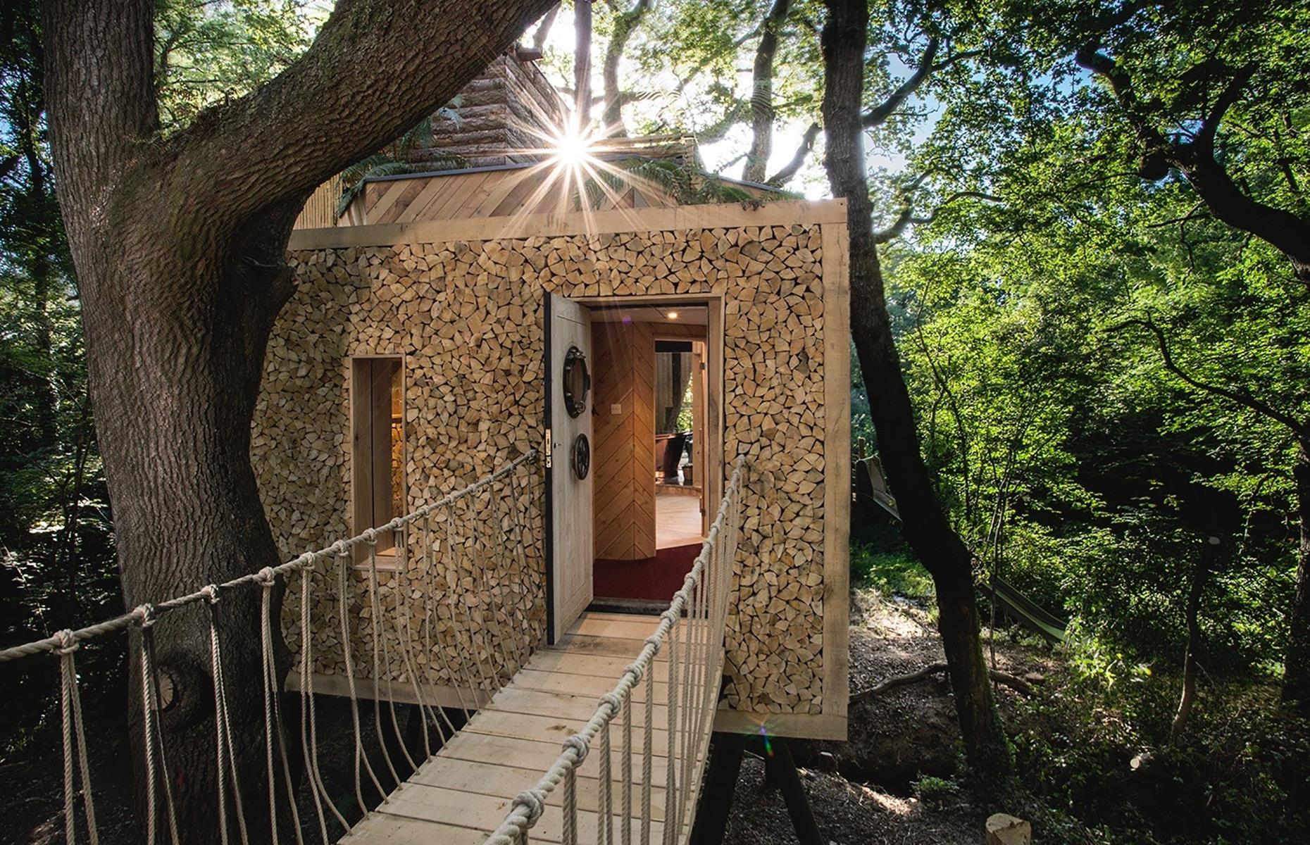 The Woodsman's Treehouse at Crafty Camping, Dorset, England