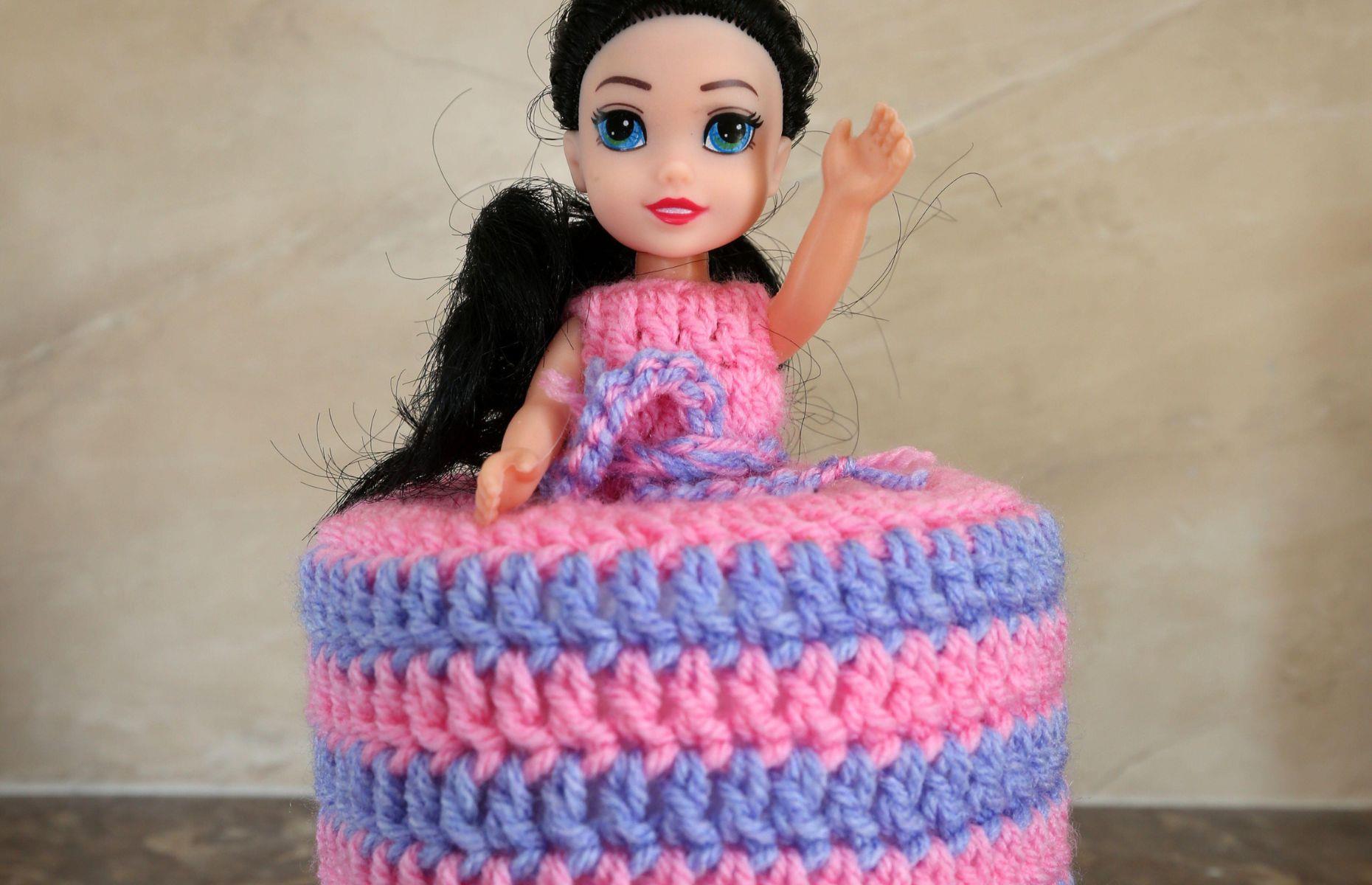 Crocheted toilet roll covers