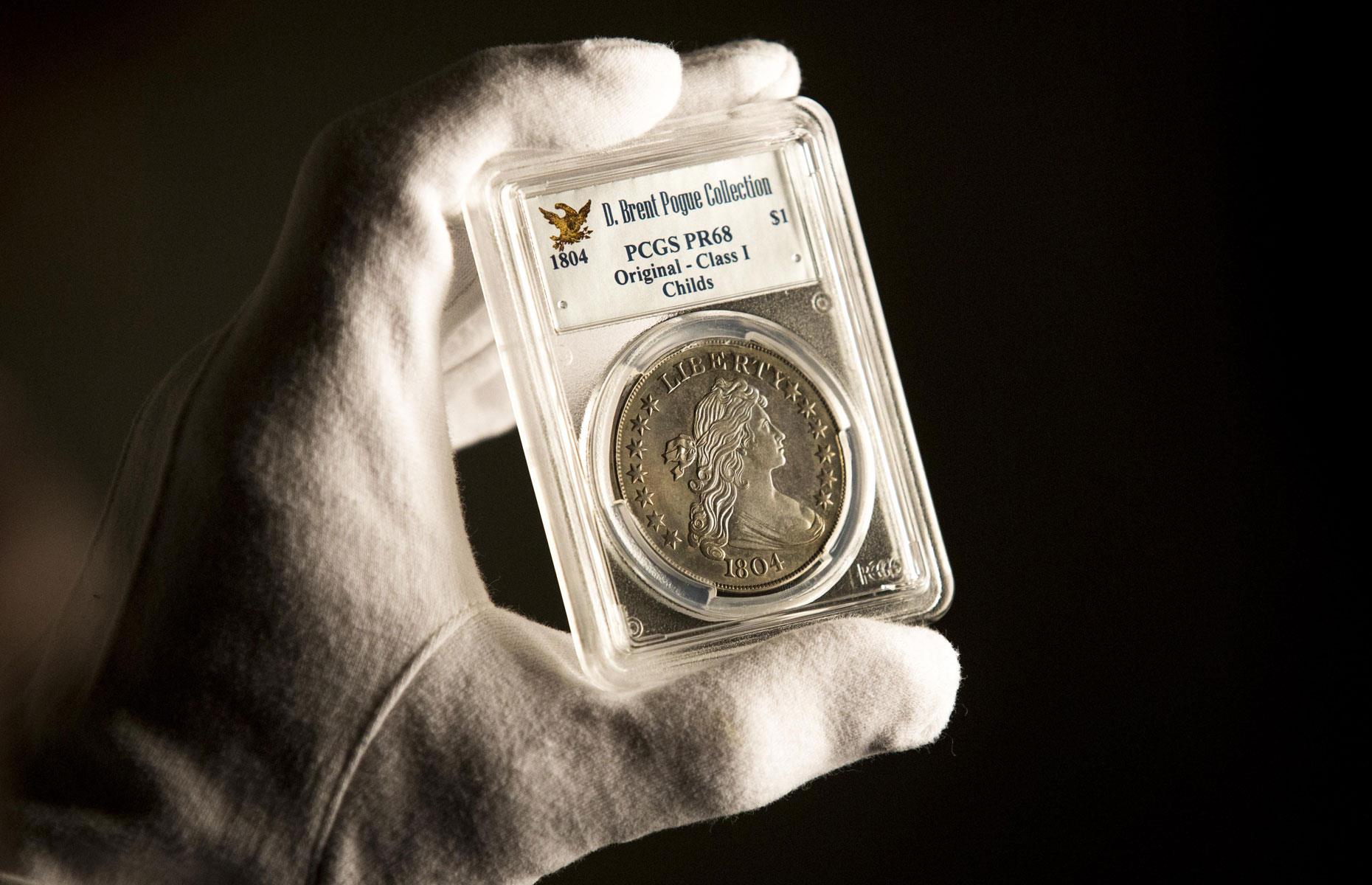 5. 1804 Draped Bust Silver Dollar Class I Childs-Pogue Specimen: $7.68 million ($9.1m/£6.8m today)