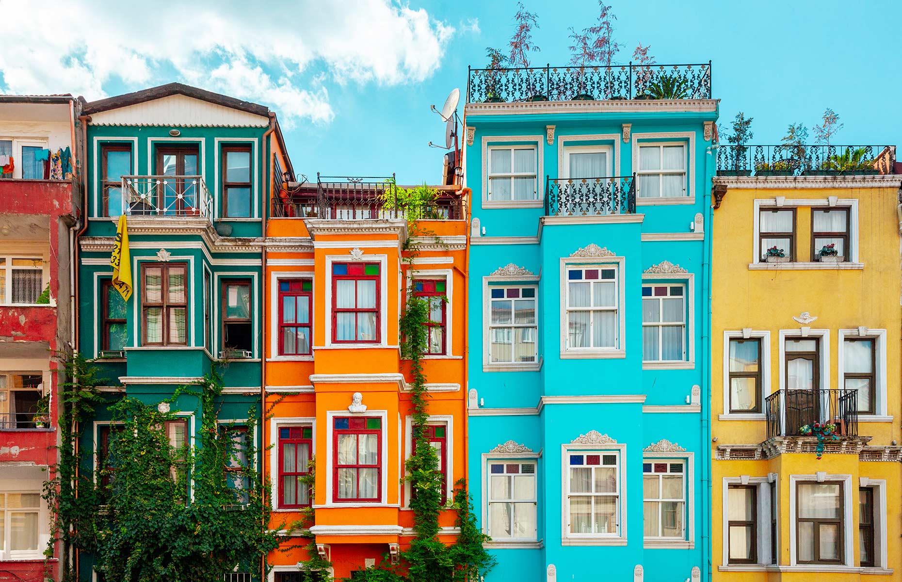 Bright Balat district, Istanbul, Turkey