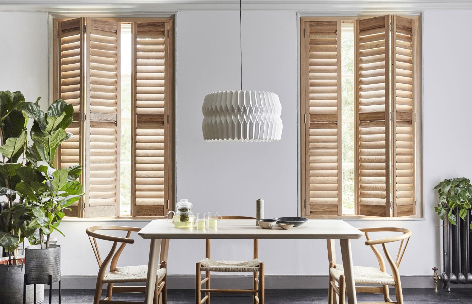 Plantation-style shutters
