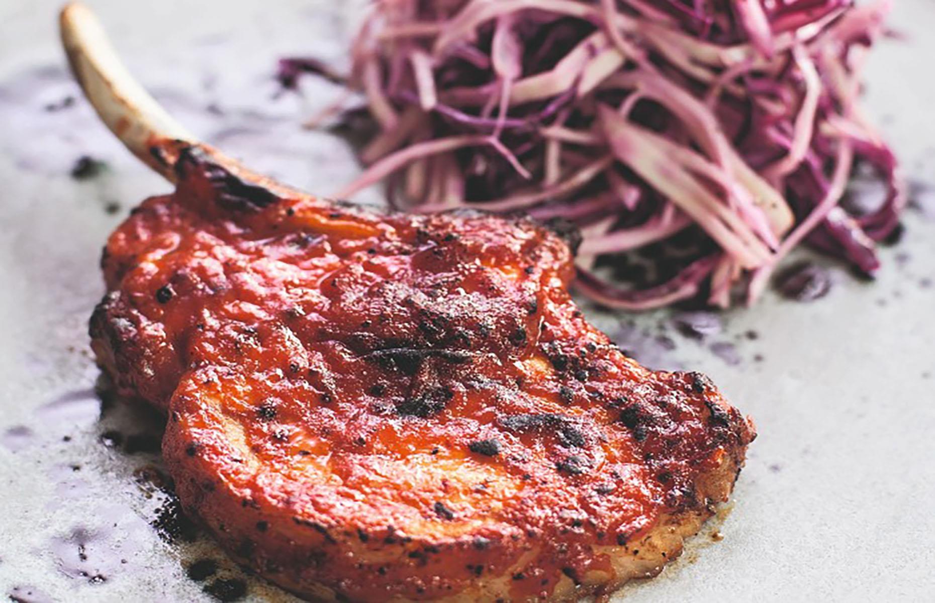 Sticky pork chops