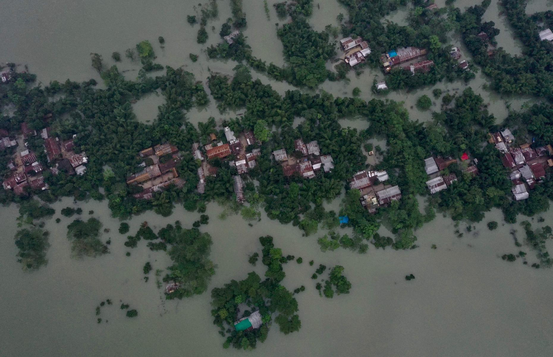 Monsoon floods, Goyainghat, Bangladesh