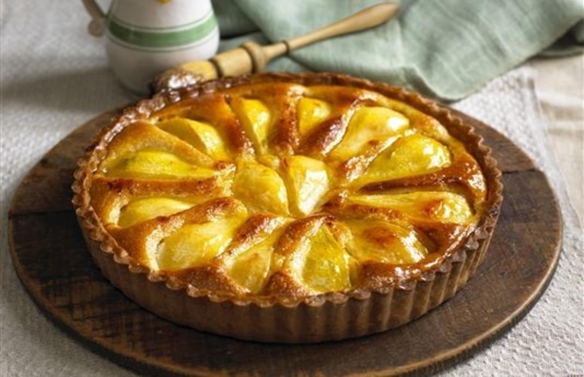 Normandy pear tart