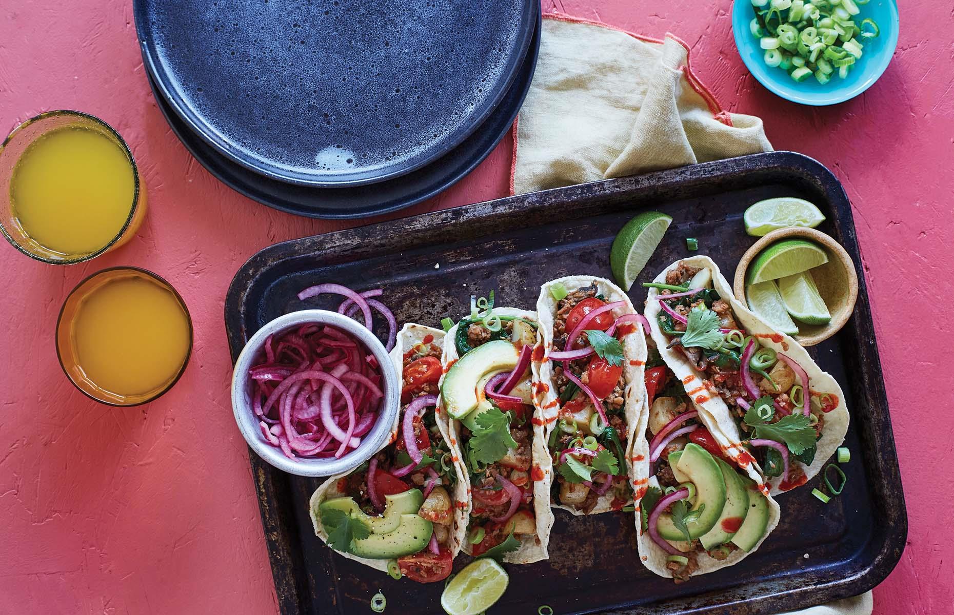 Breakfast hash tacos