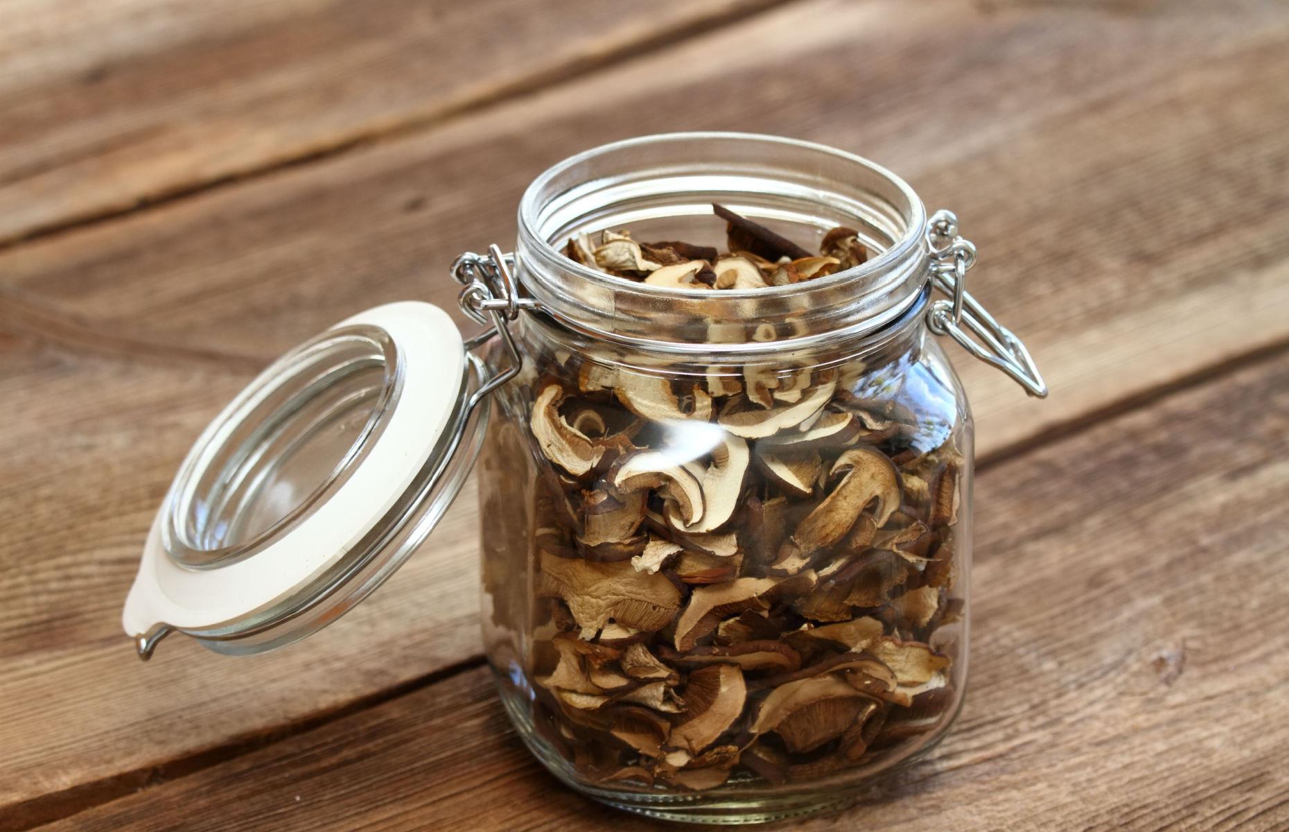 Use dried mushrooms to add meaty flavour
