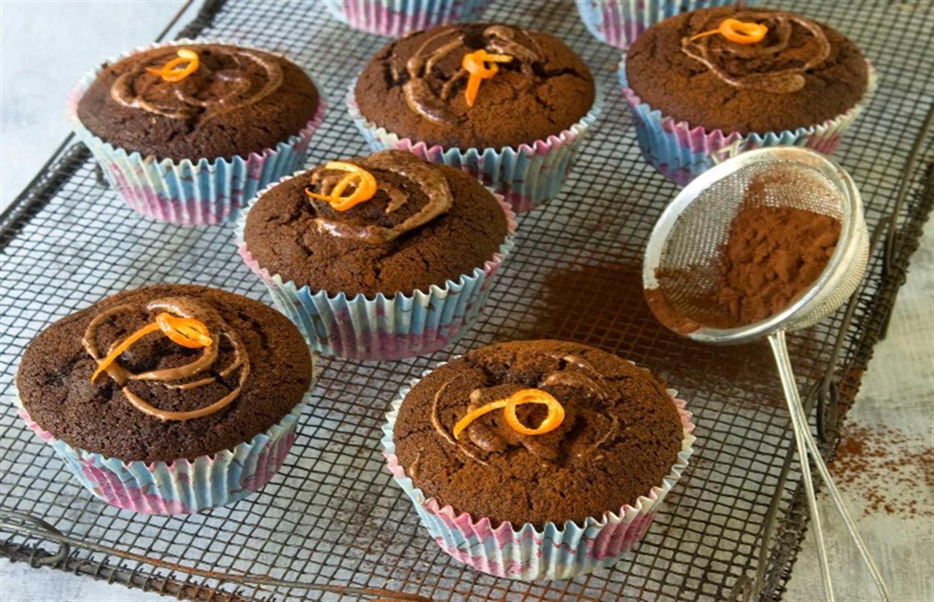 Vegan chocolate orange cupcakes