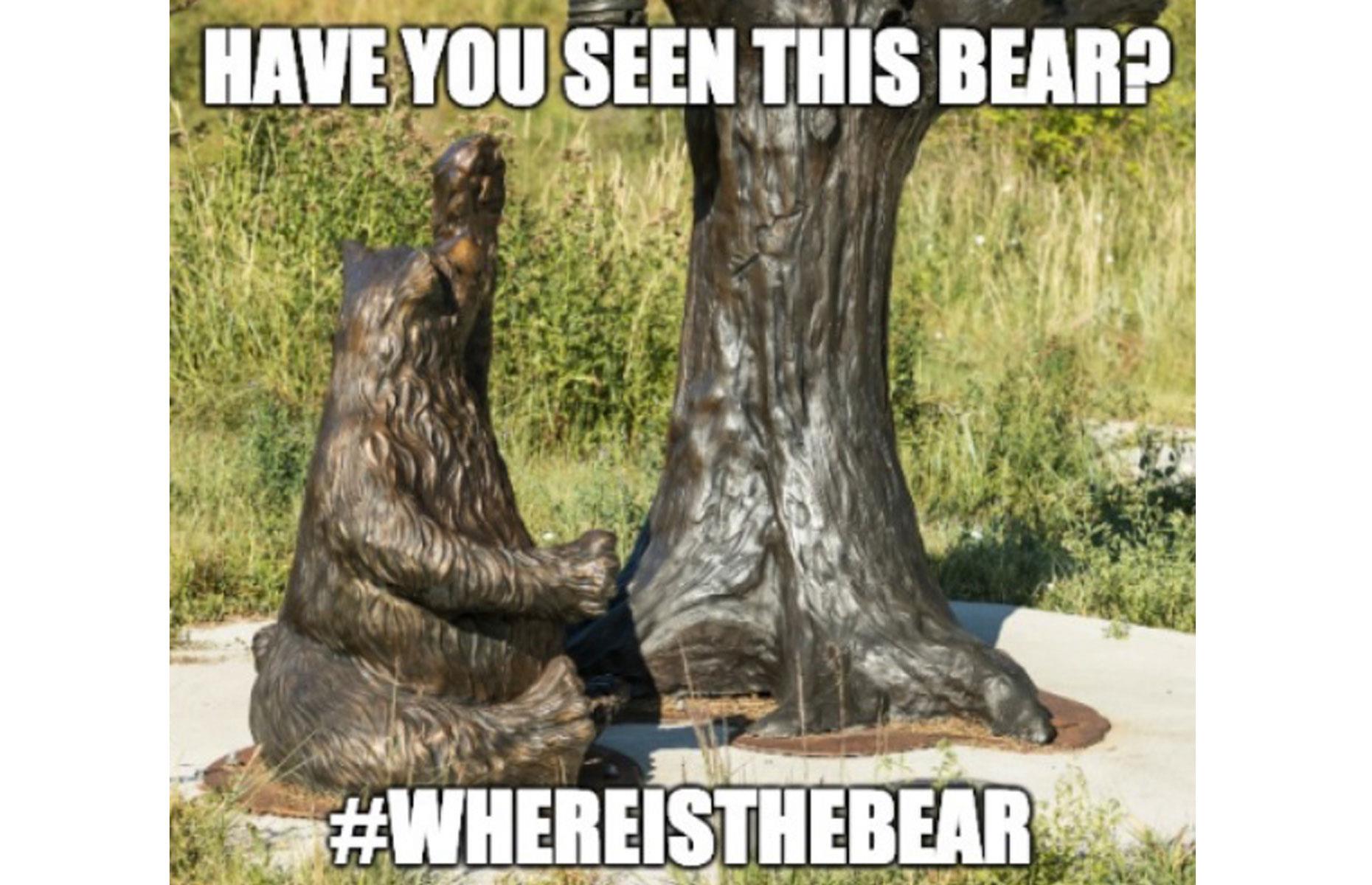 The bronze bear sculpture worth $21,000 (£16.3k)