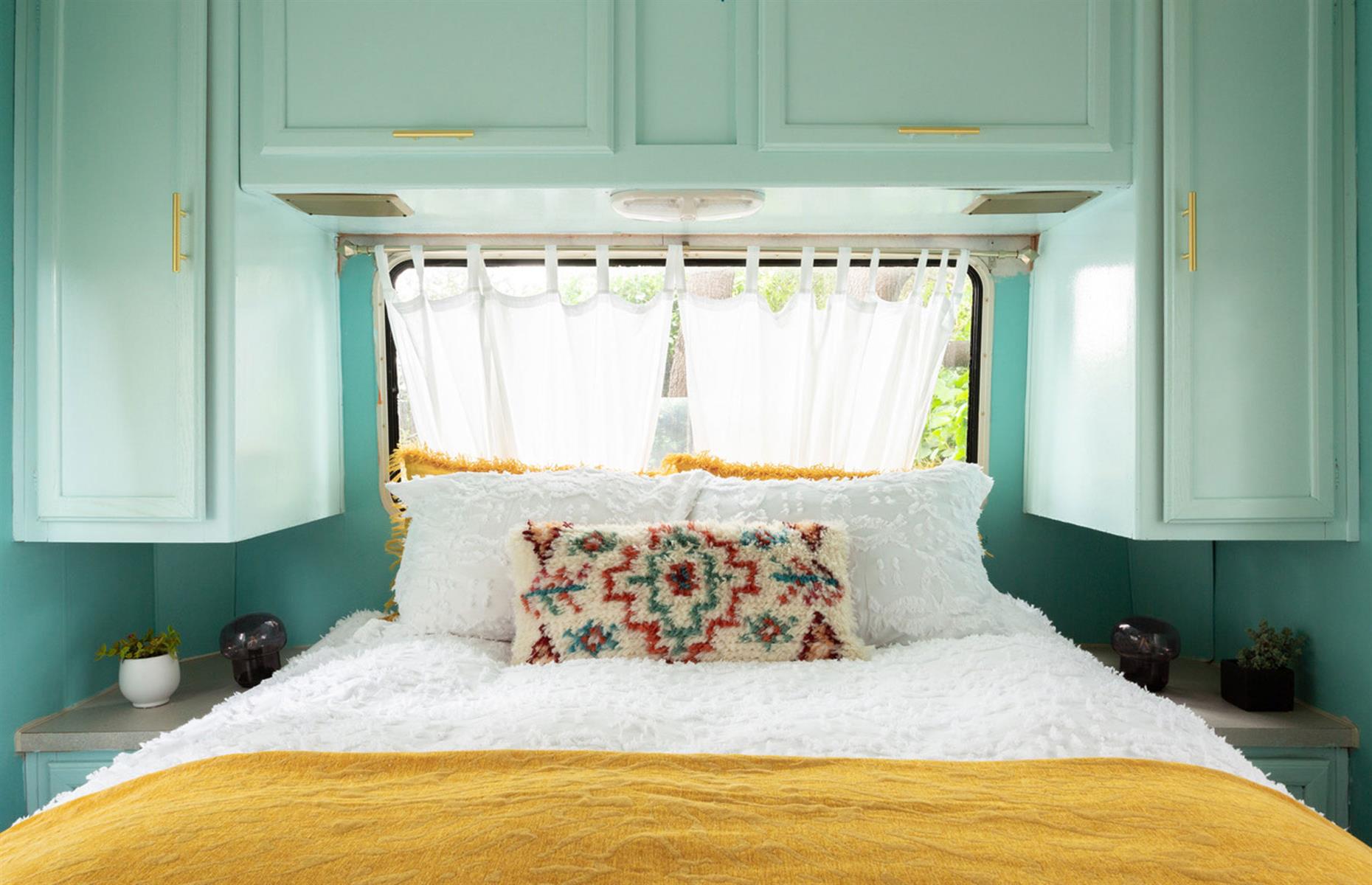 Maximalist vintage RV camper: after
