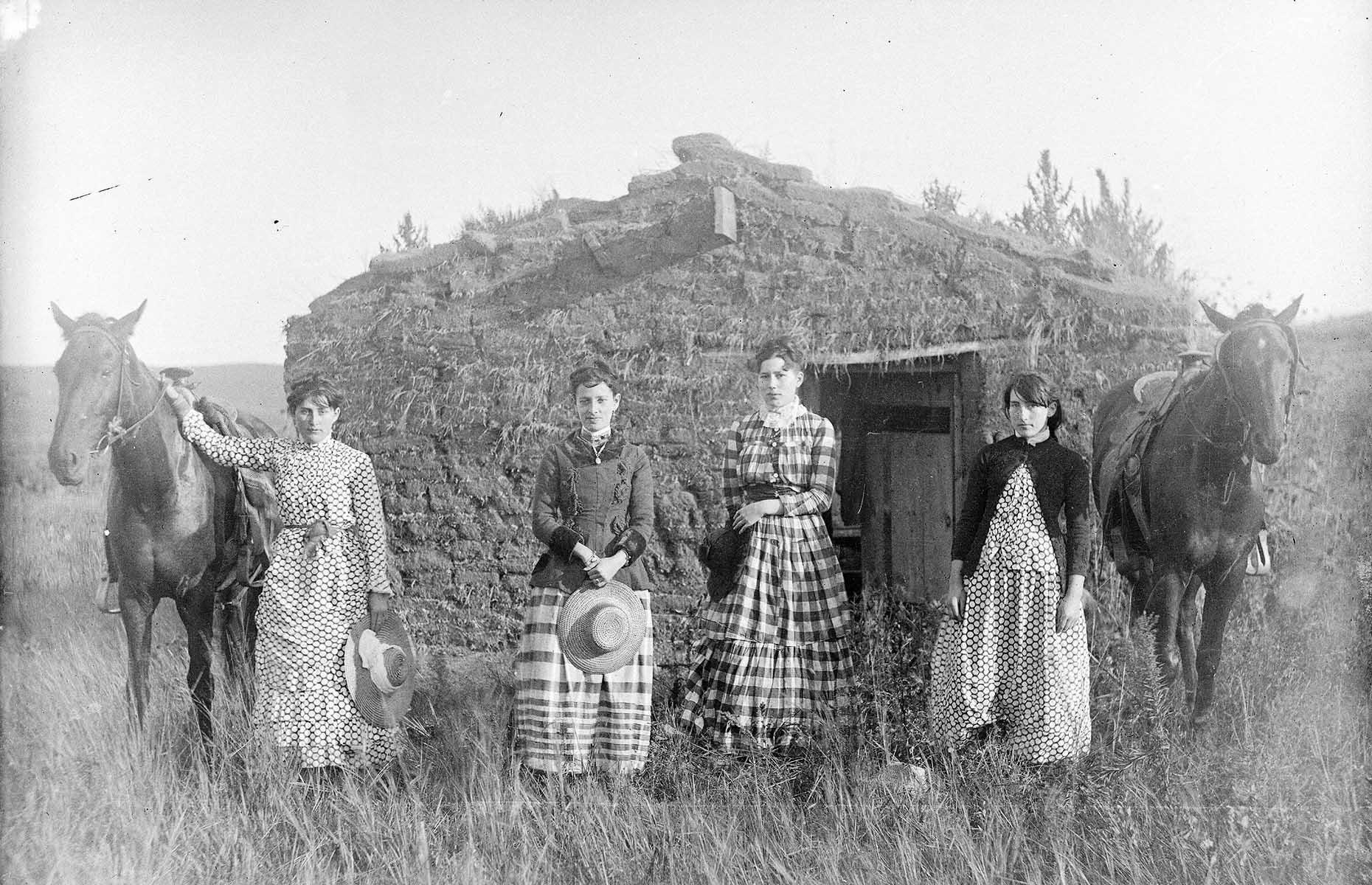Las hermanas Chrisman, Nebraska, 1886
