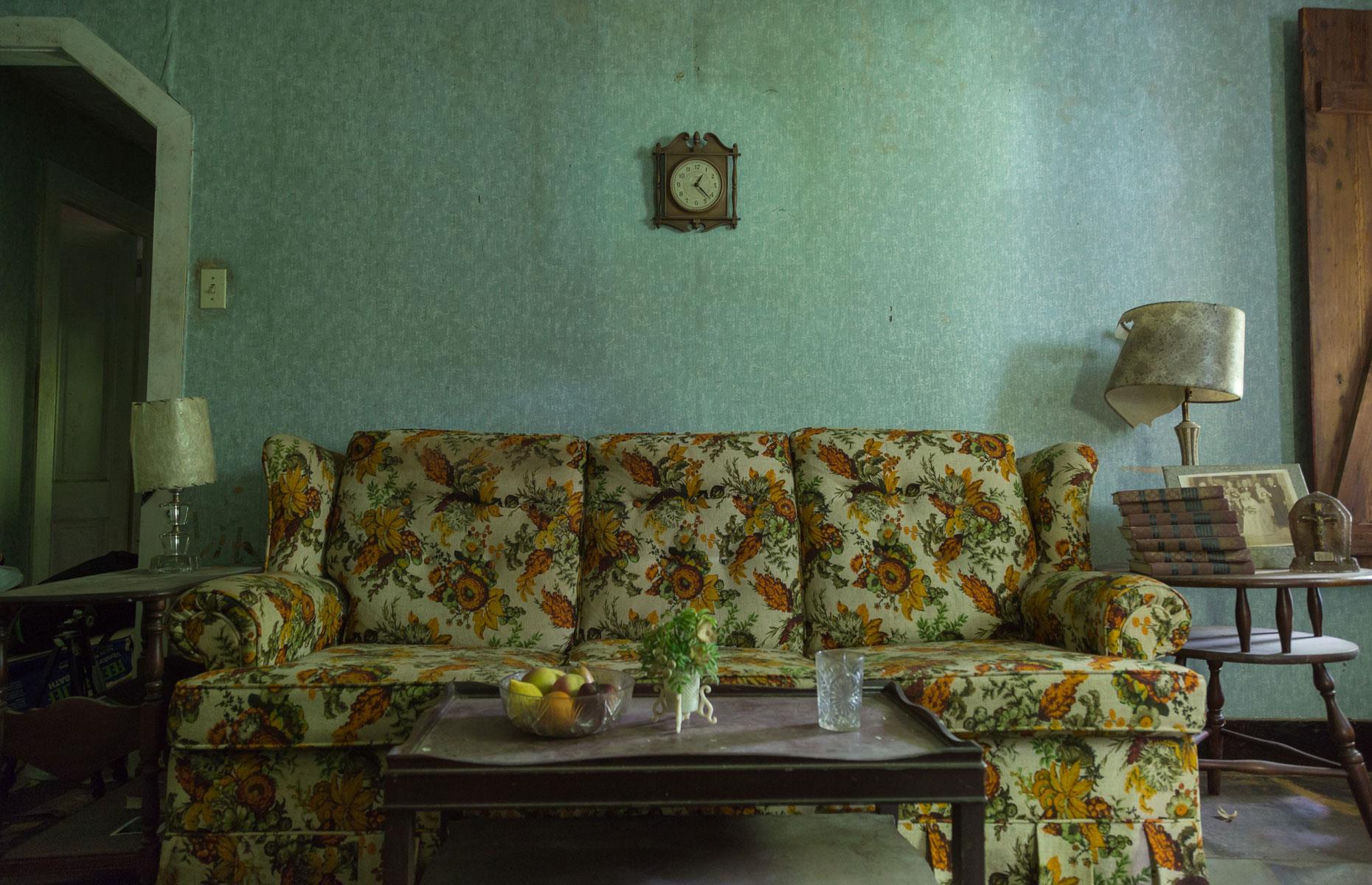 Floral sofa