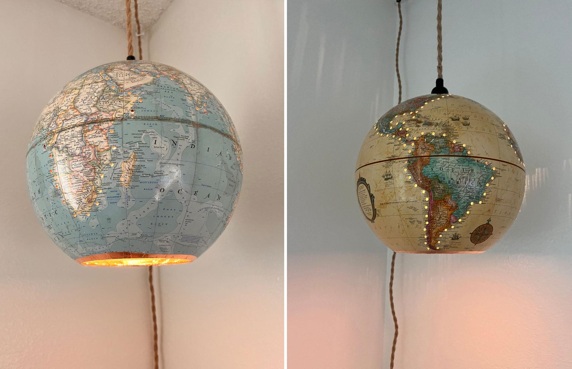 Globe lampshades