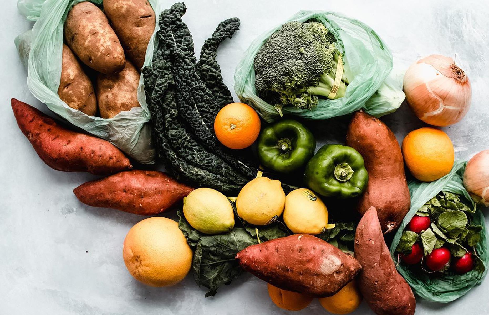 Oddly shaped fruit and veg