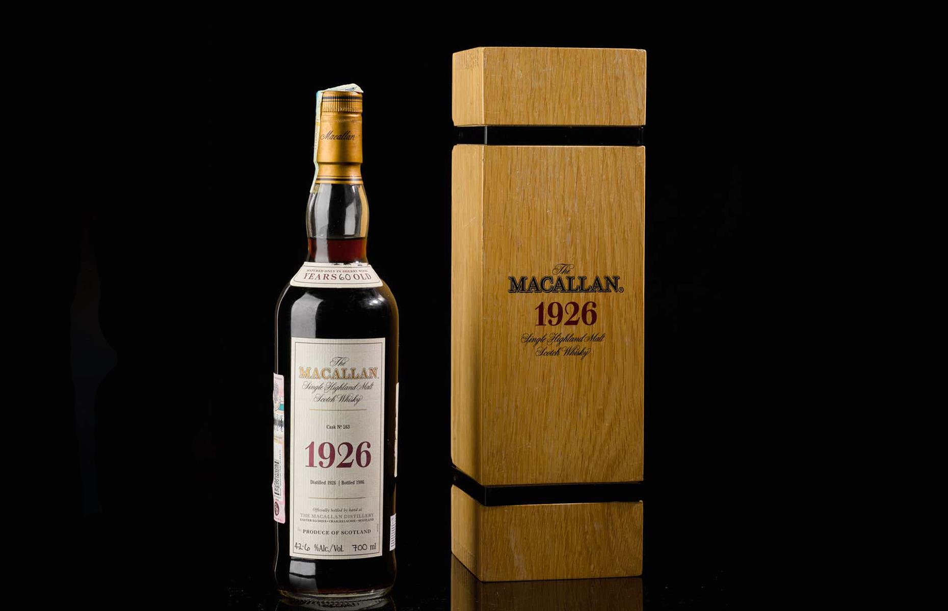 Bottle of The Macallan Scotch whisky – $1.9 million (£1.5m)