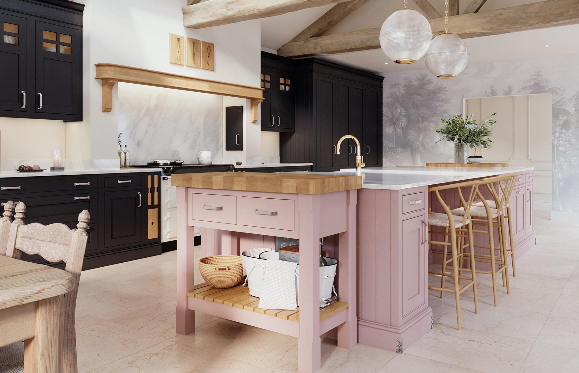Now: pink kitchens