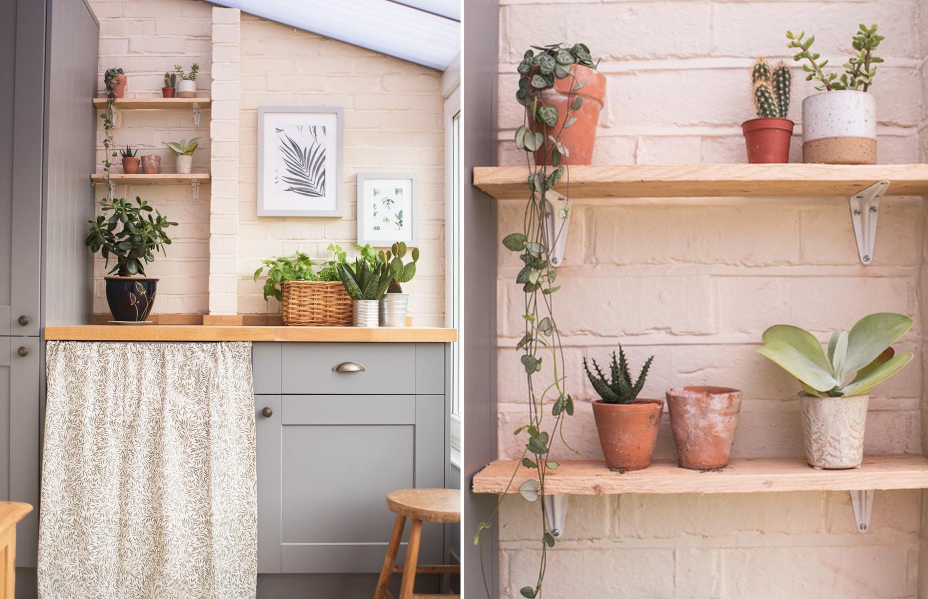 After: a botanical-inspired laundry room