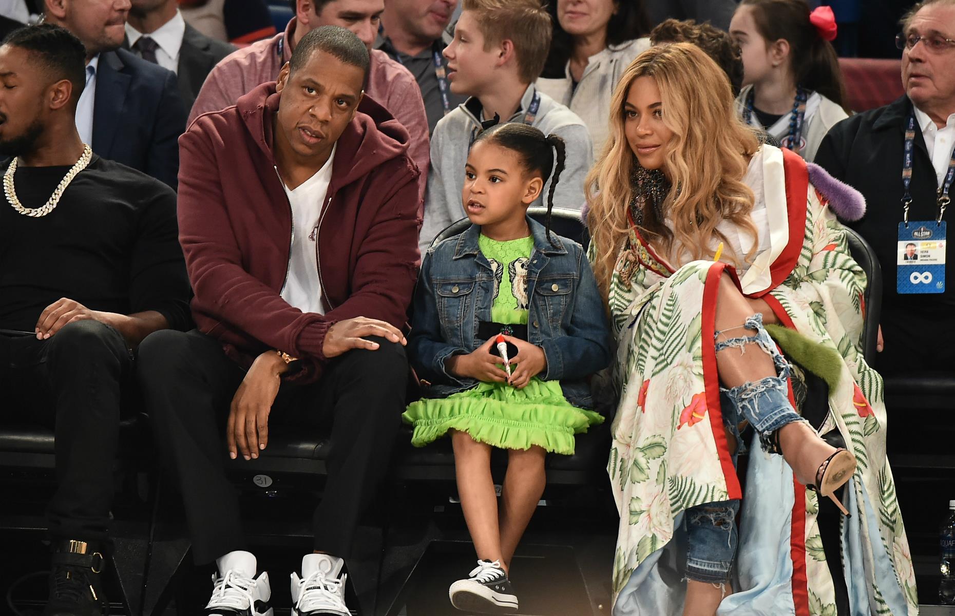The names Blue Ivy, Rumi, and Sir