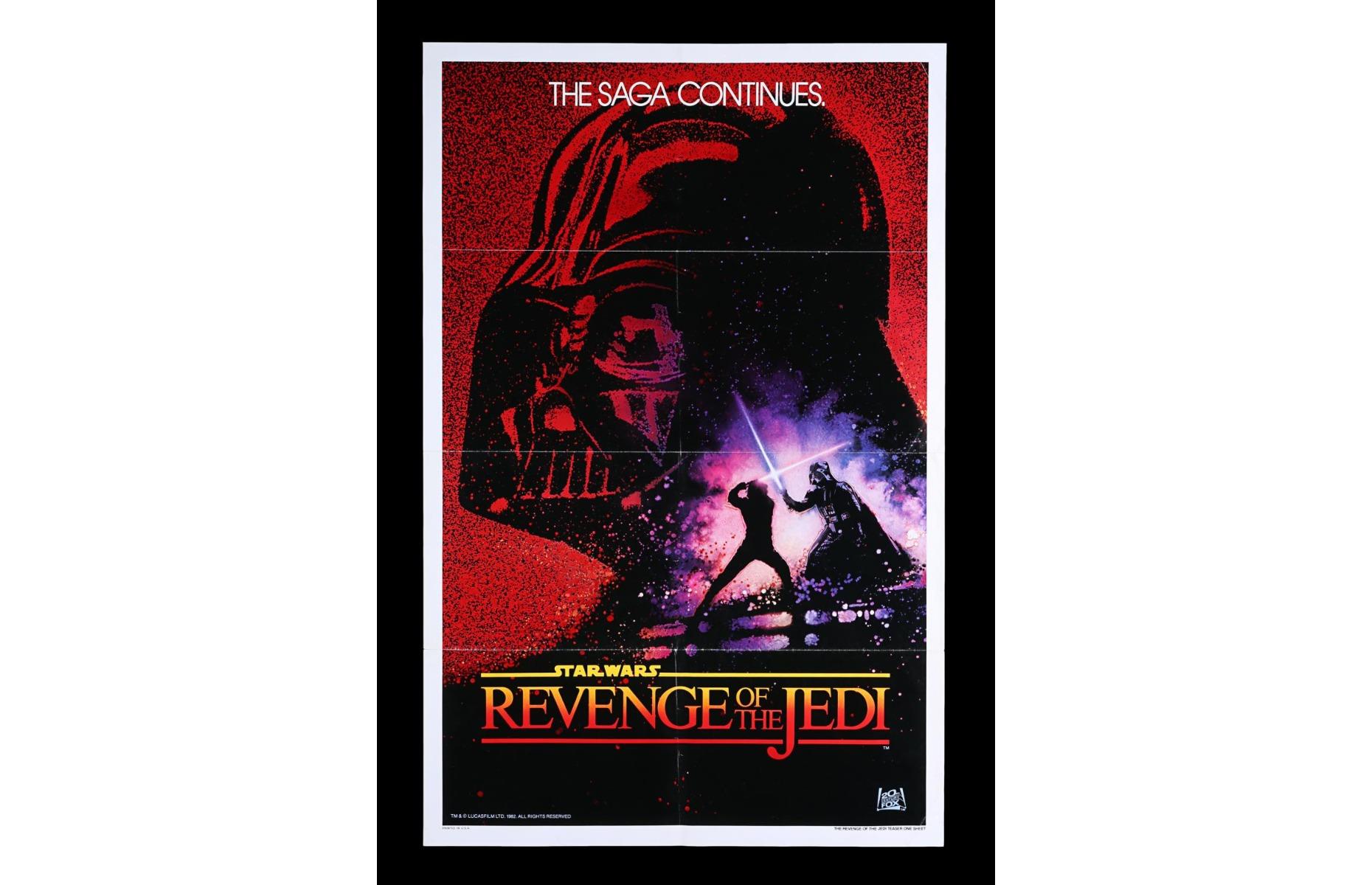 Star Wars: EP VI - Return of the Jedi (American Teaser Poster, undated): $3,404 (£2.5k)