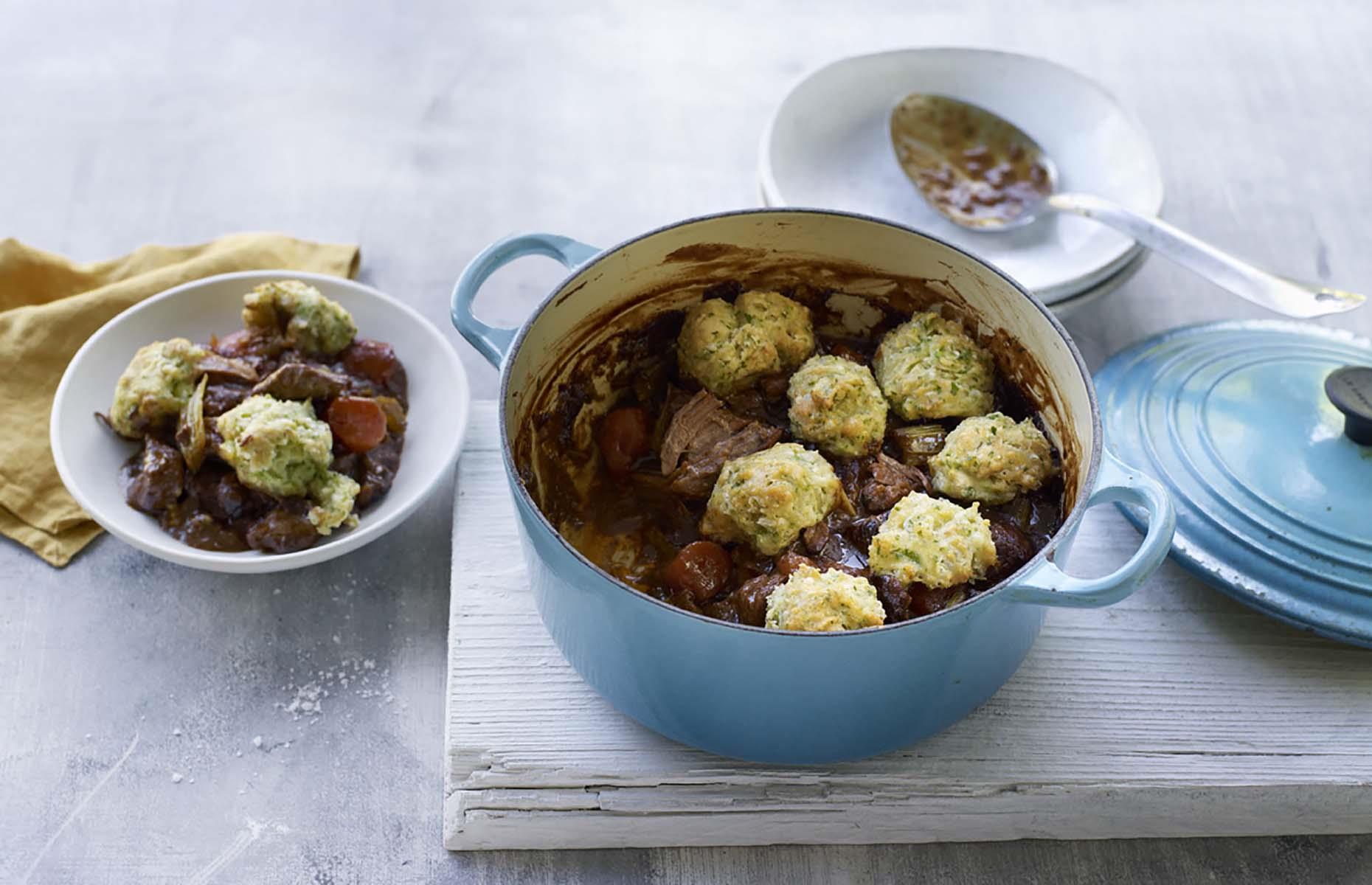 Beef stew with dumplings