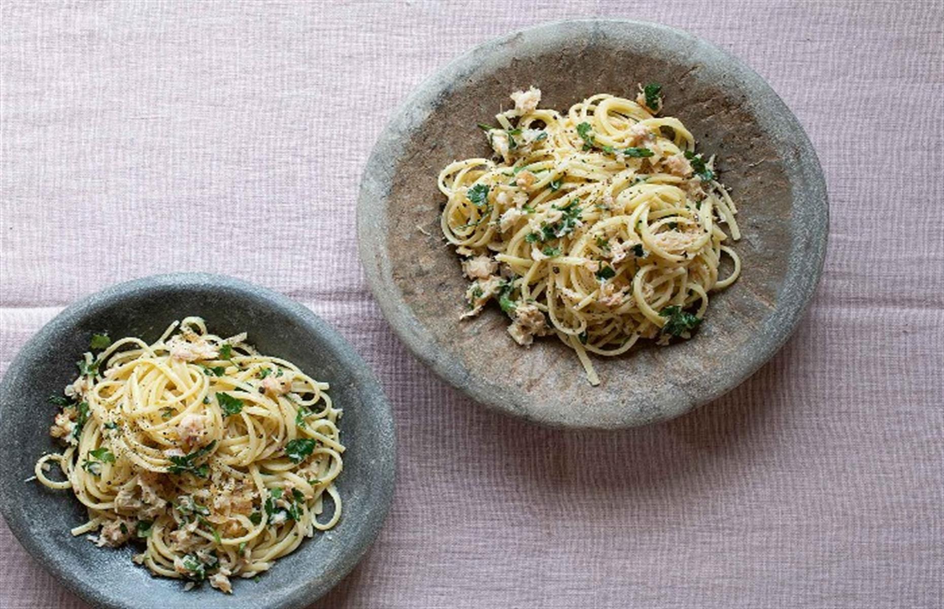 Crab and preserved lemon spaghetti