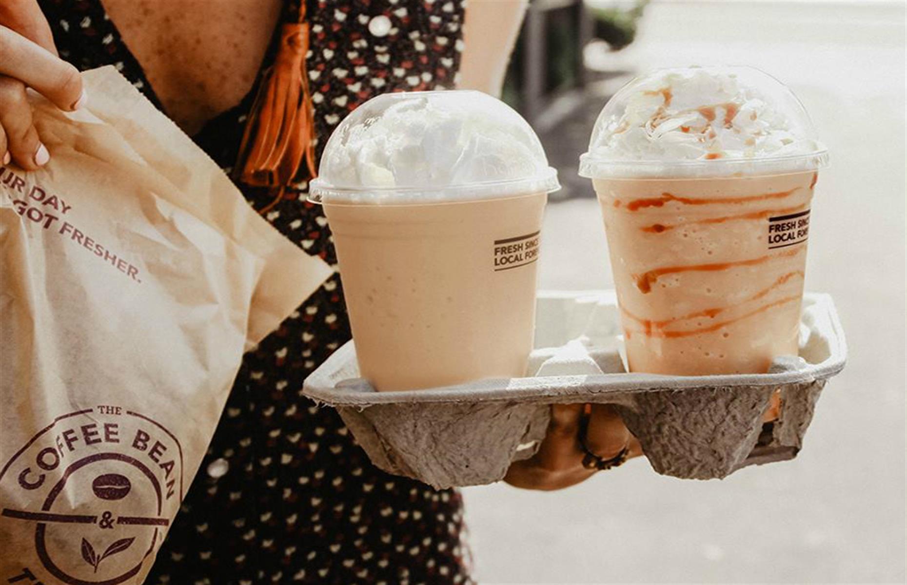 780 calories: 24oz Coffee Bean and Tea Leaf Caramel Iced Blended® (USA)