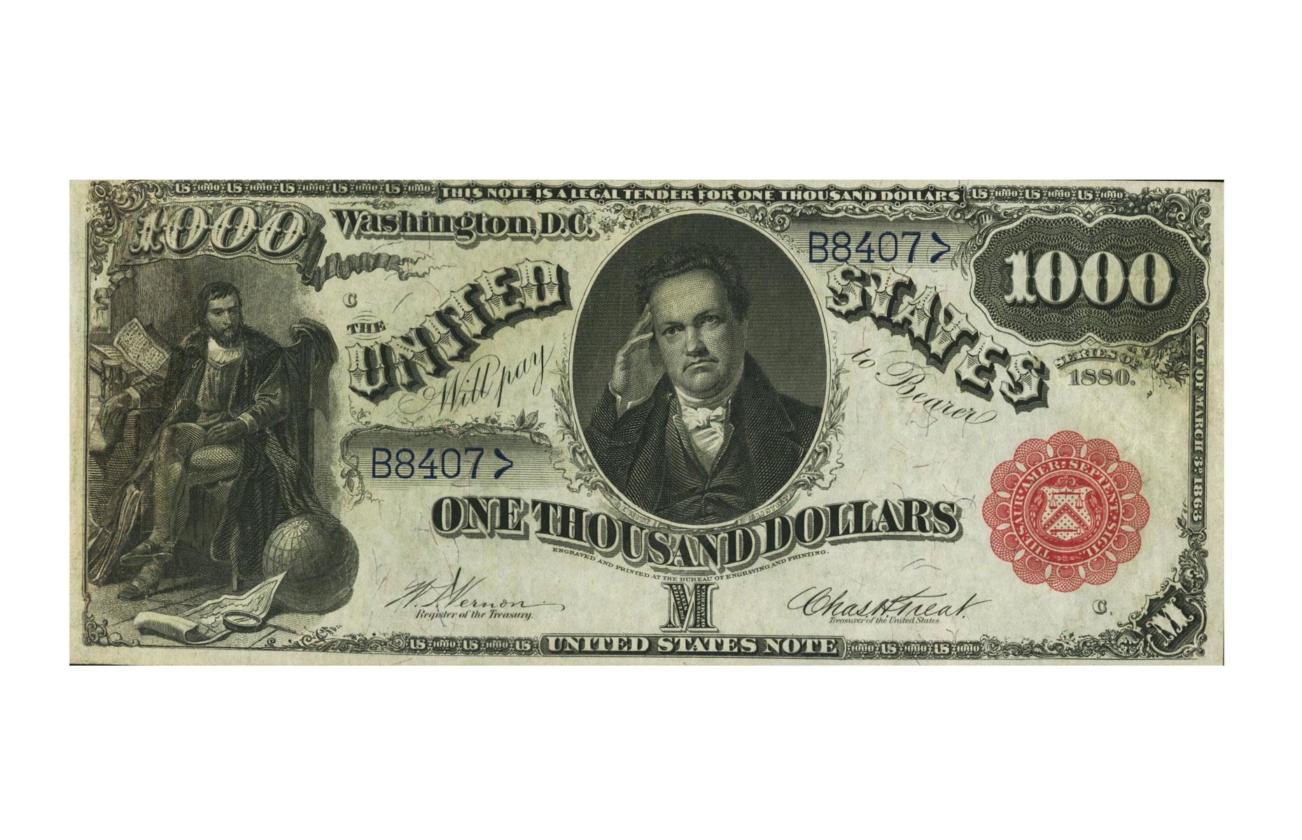 USA 1880 Fr. 187k $1,000 Bill – $330,000 (£265k)