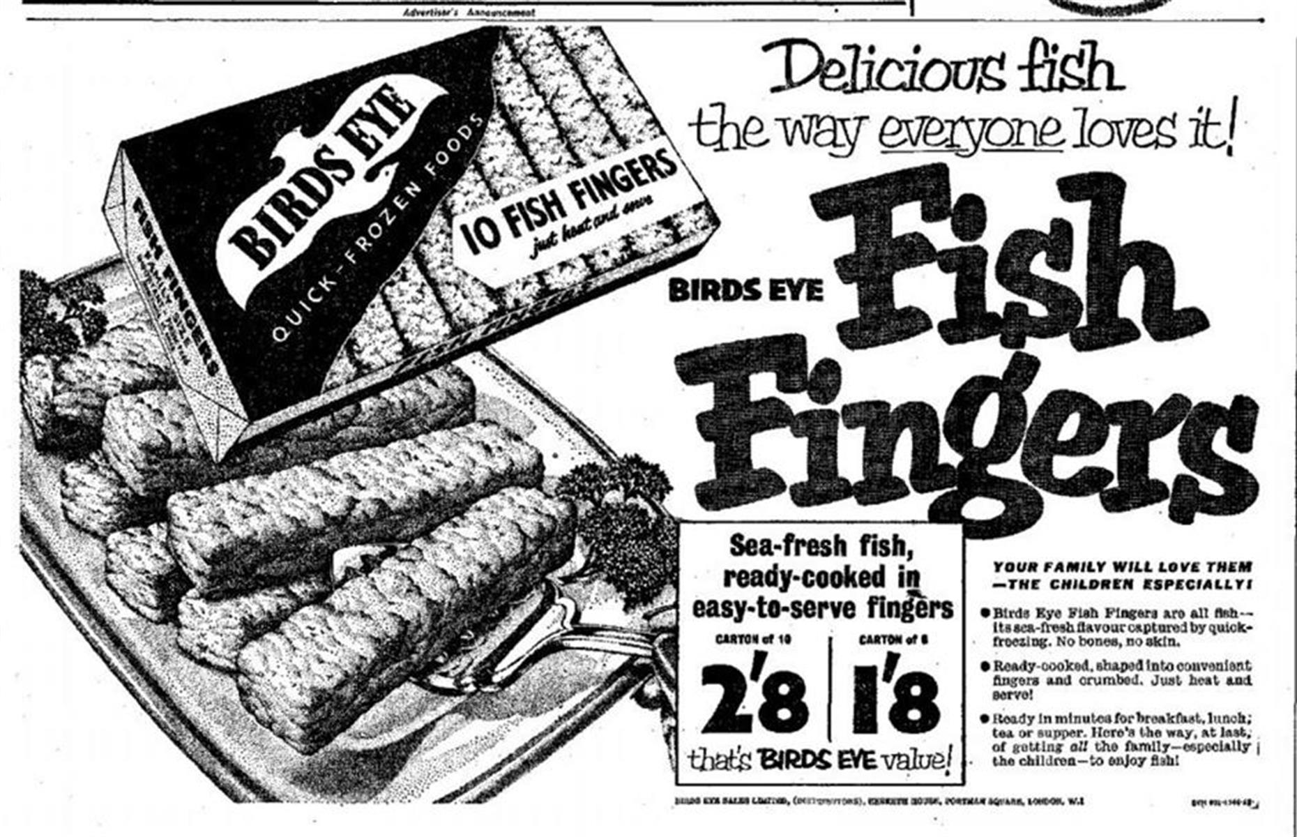 1955: Birds Eye Fish Fingers  