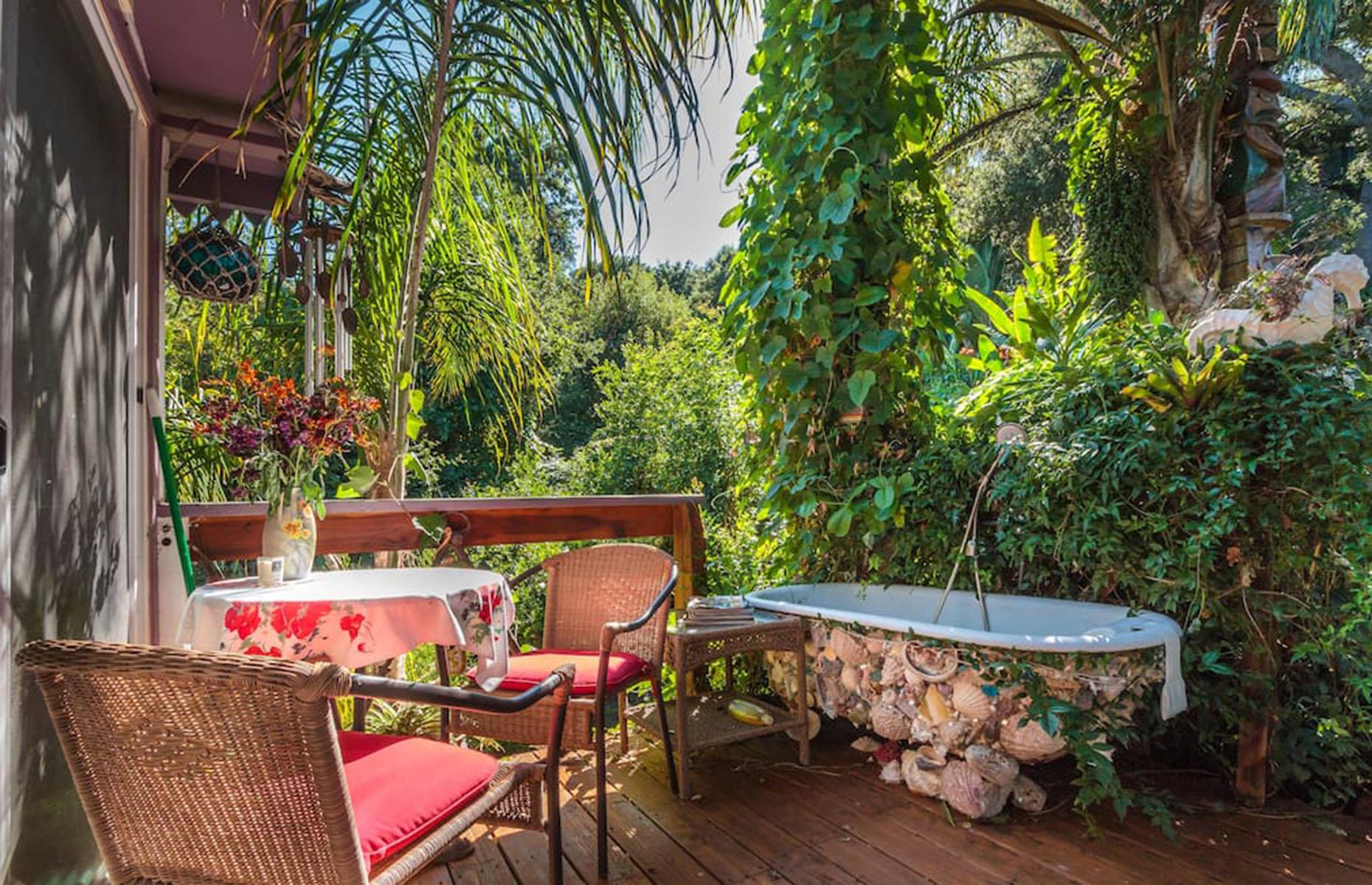 Tropical guest house, California, USA