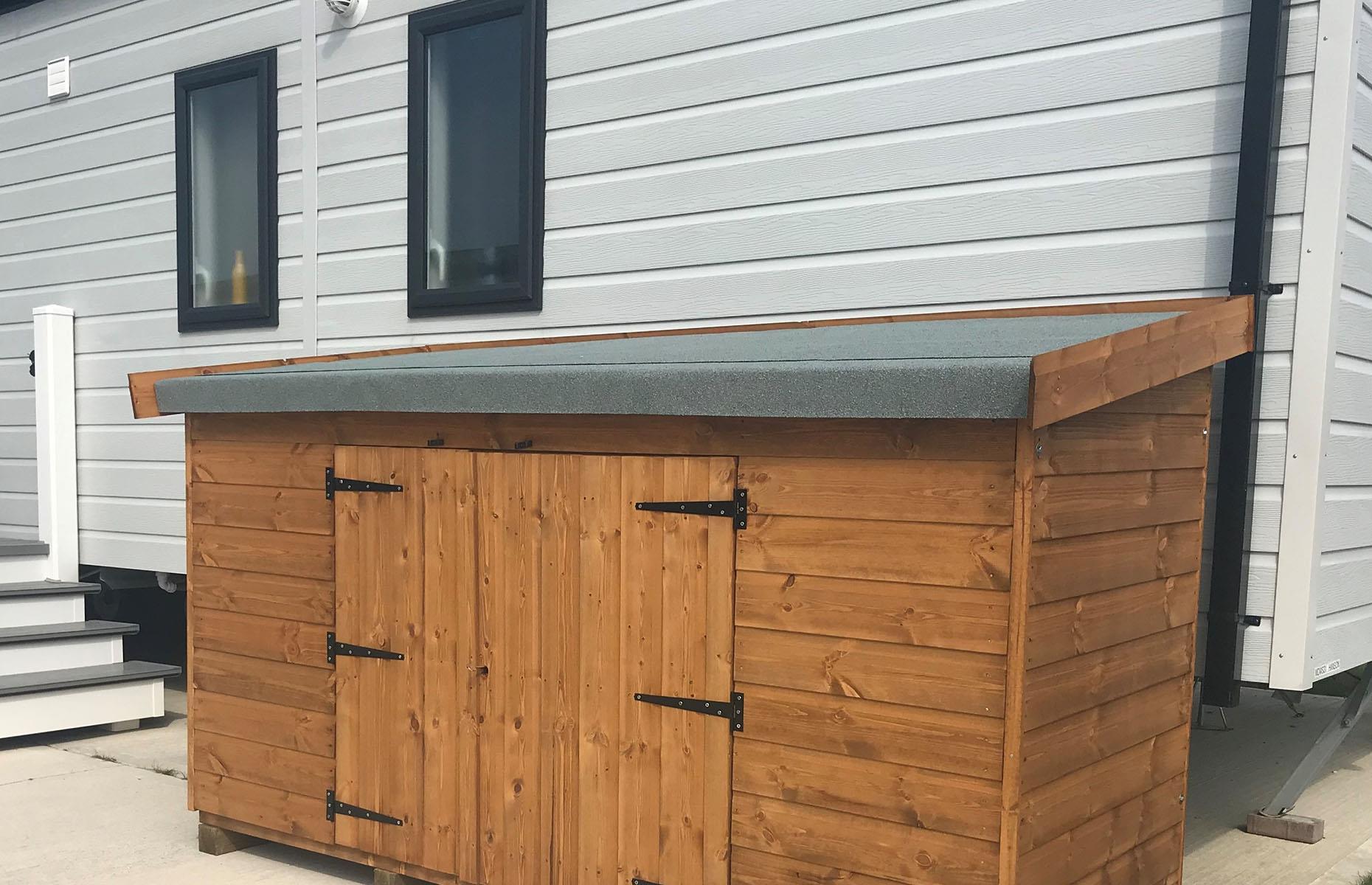 Placing outdoor storage by windows