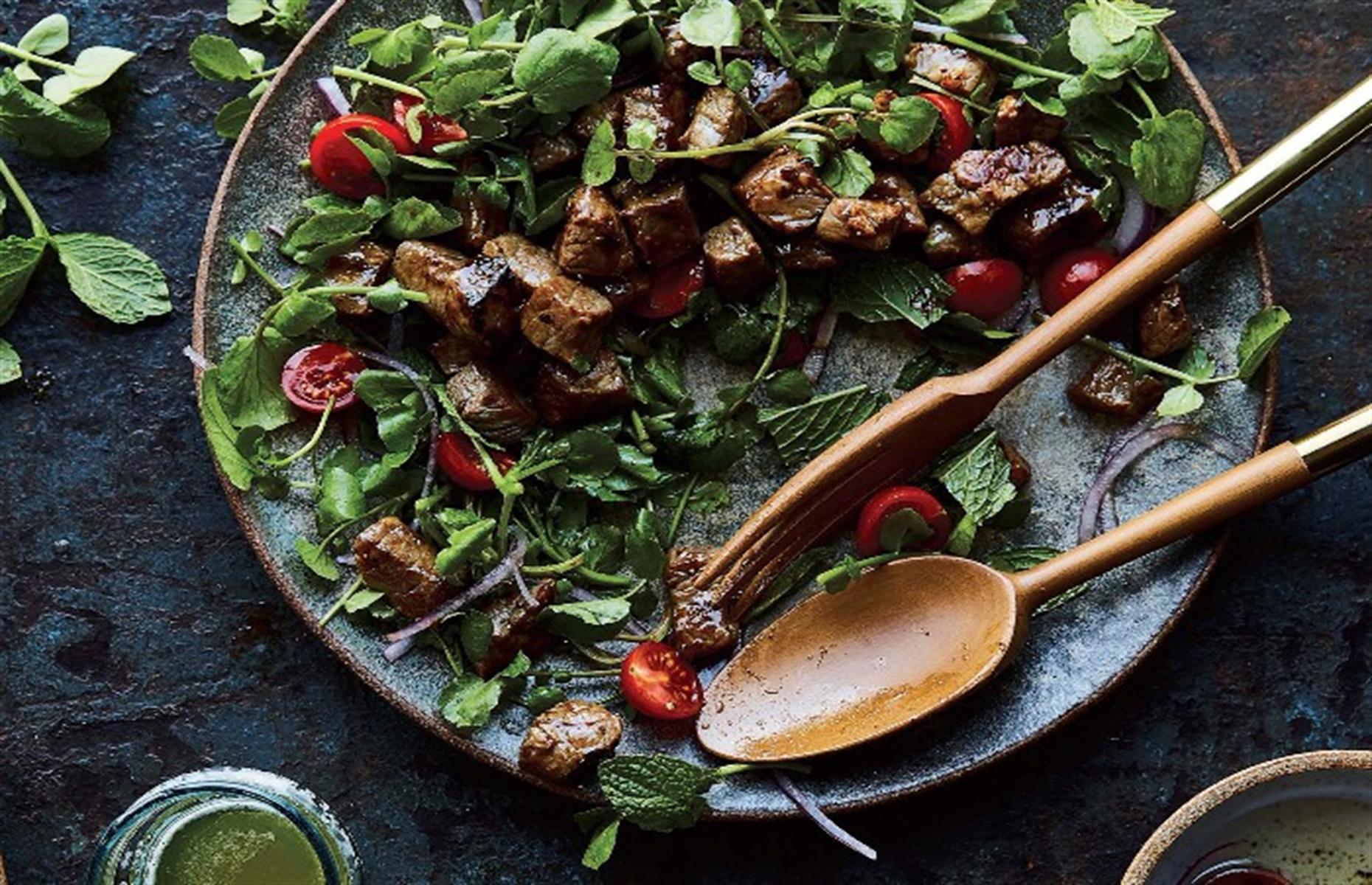 Shaking beef salad