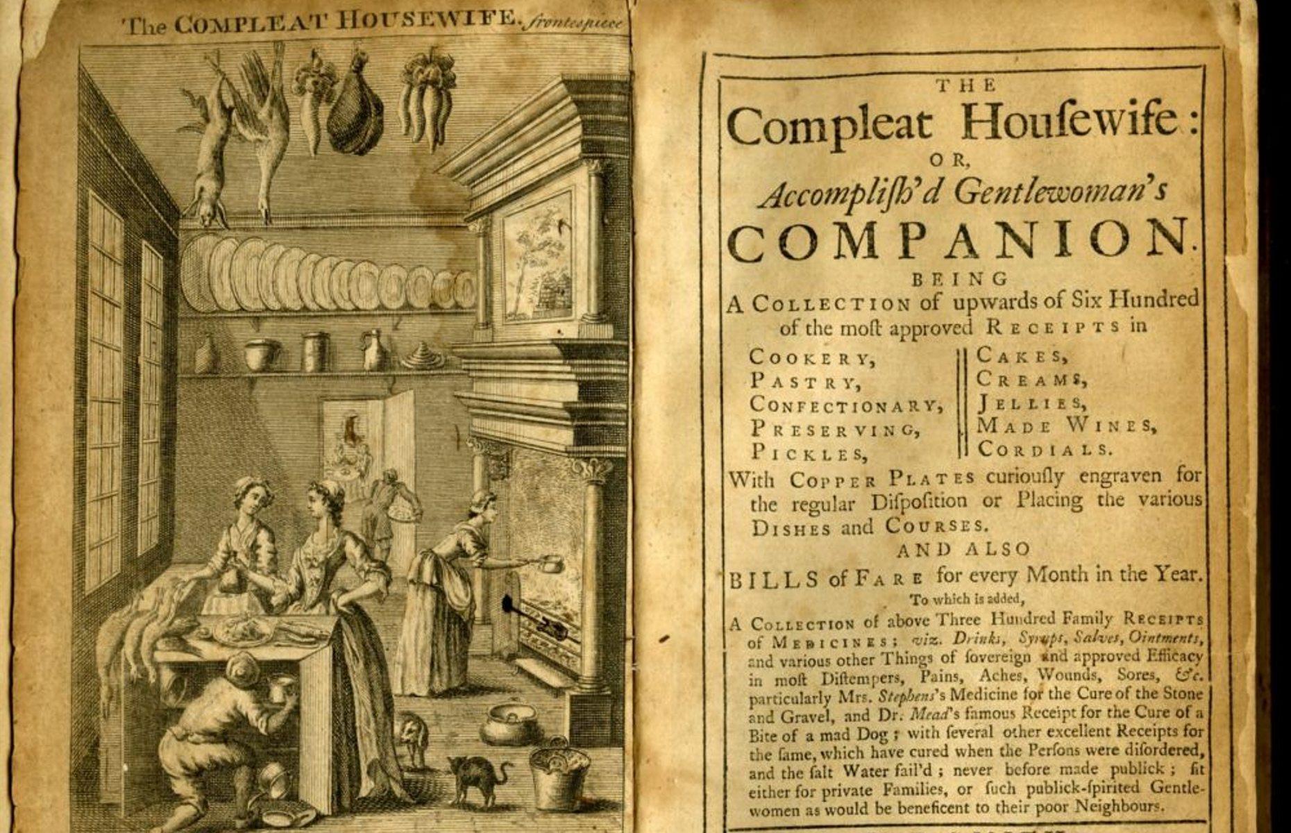 1727: The Compleat Housewife, Eliza Smith