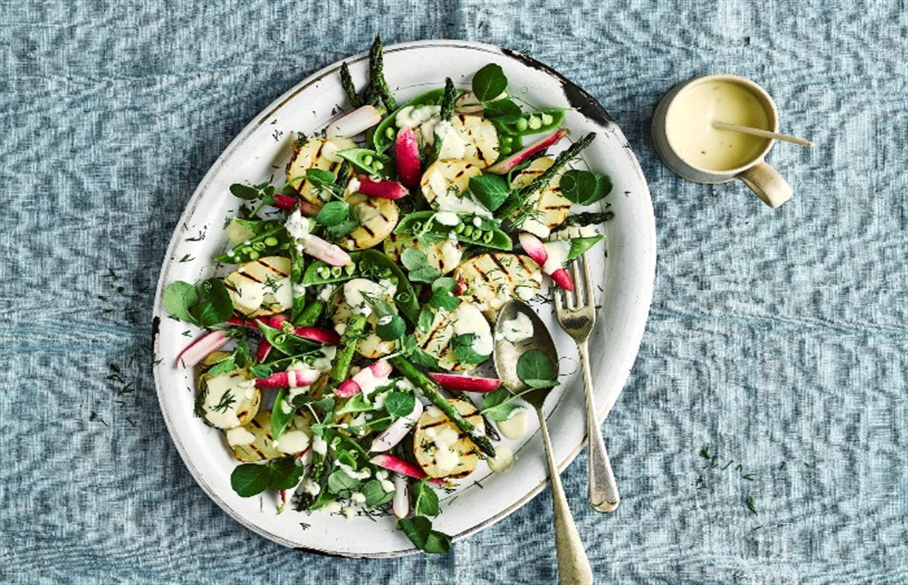 46. Asparagus, new potato and radish salad