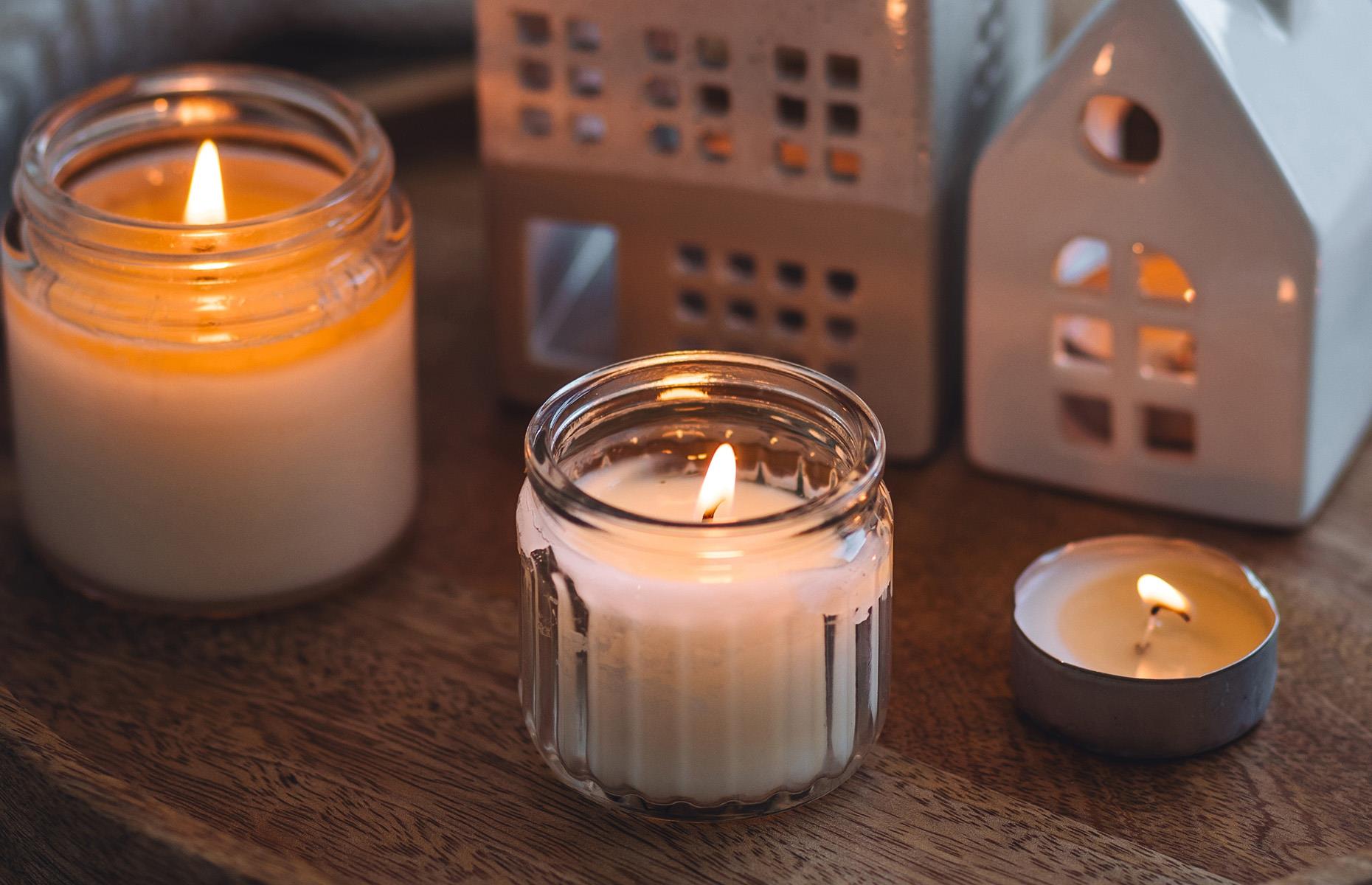 Candle burns