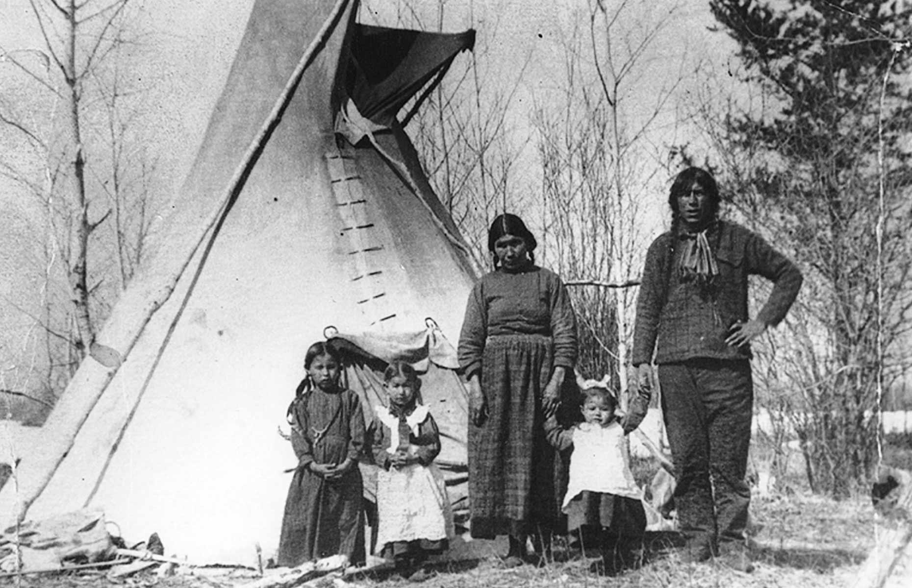 1919: Plains Indigenous family in Saskatchewan
