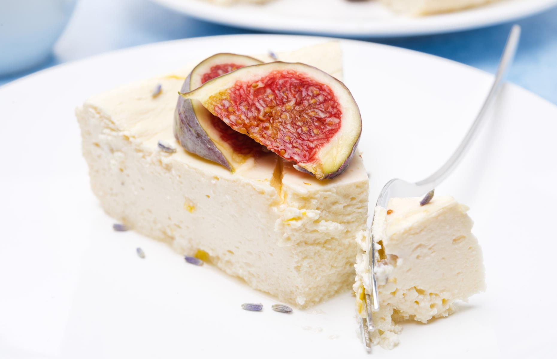 Fig and goats' cheese cheesecake