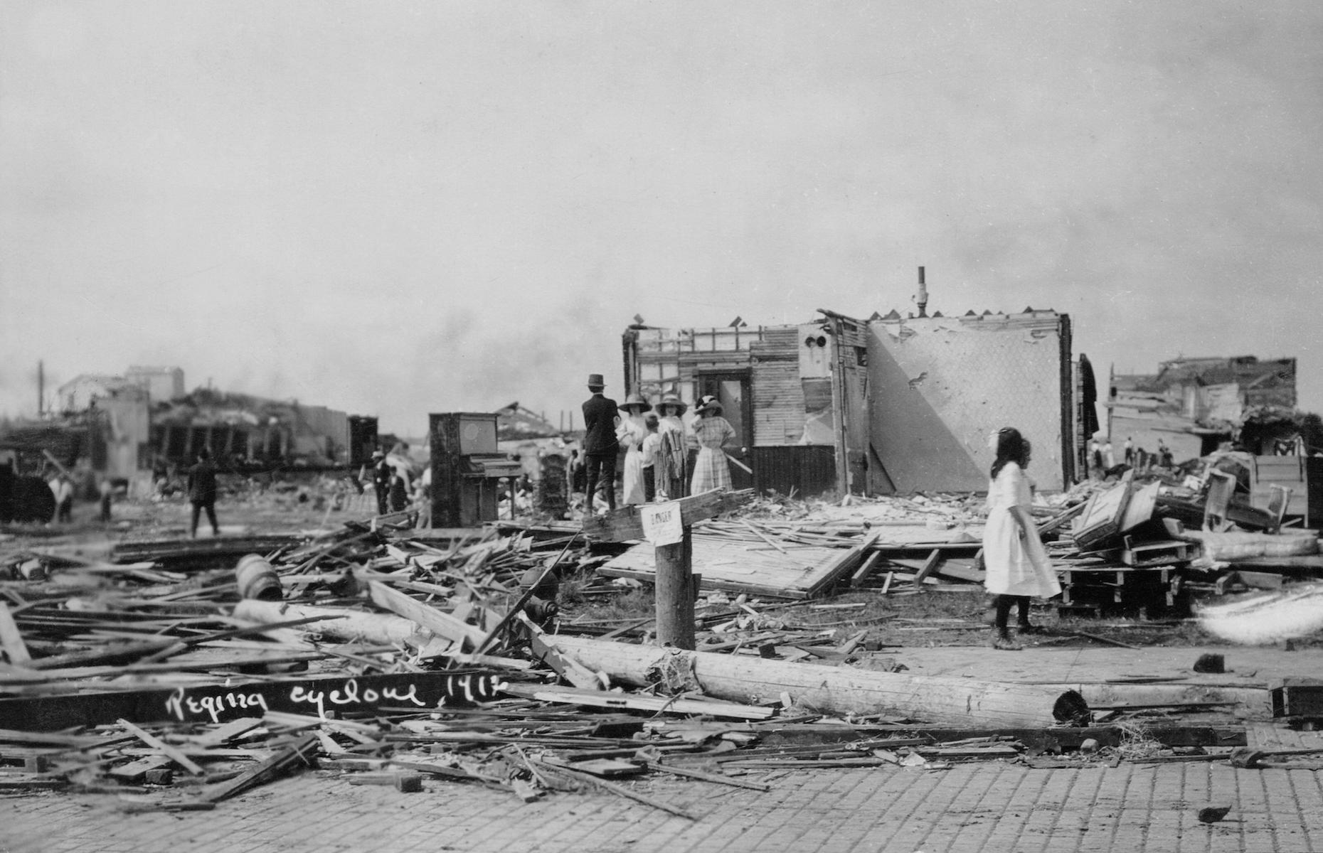 1912: damage from the Regina Cyclone, Saskatchewan