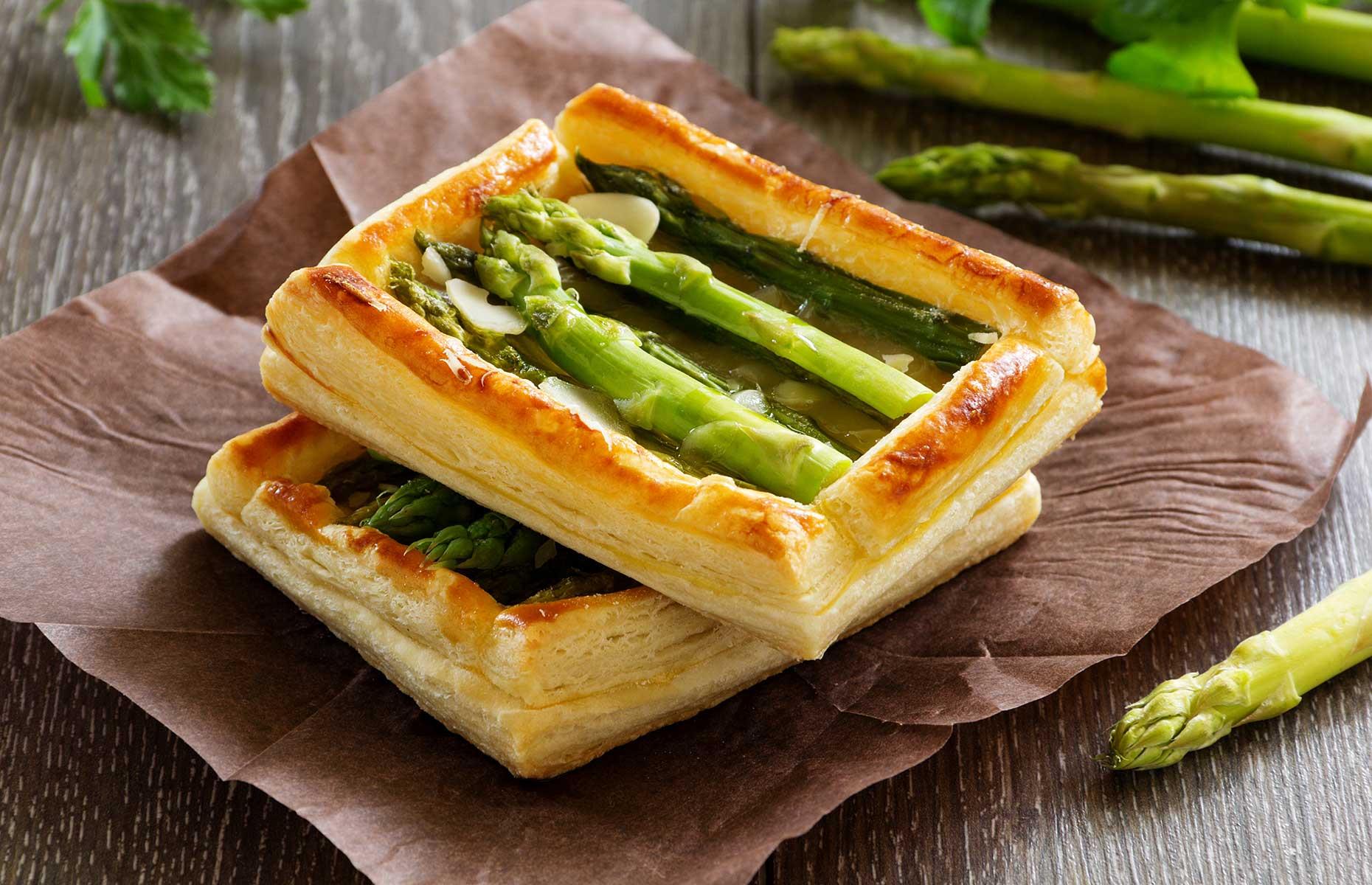 Asparagus and Parmesan tart