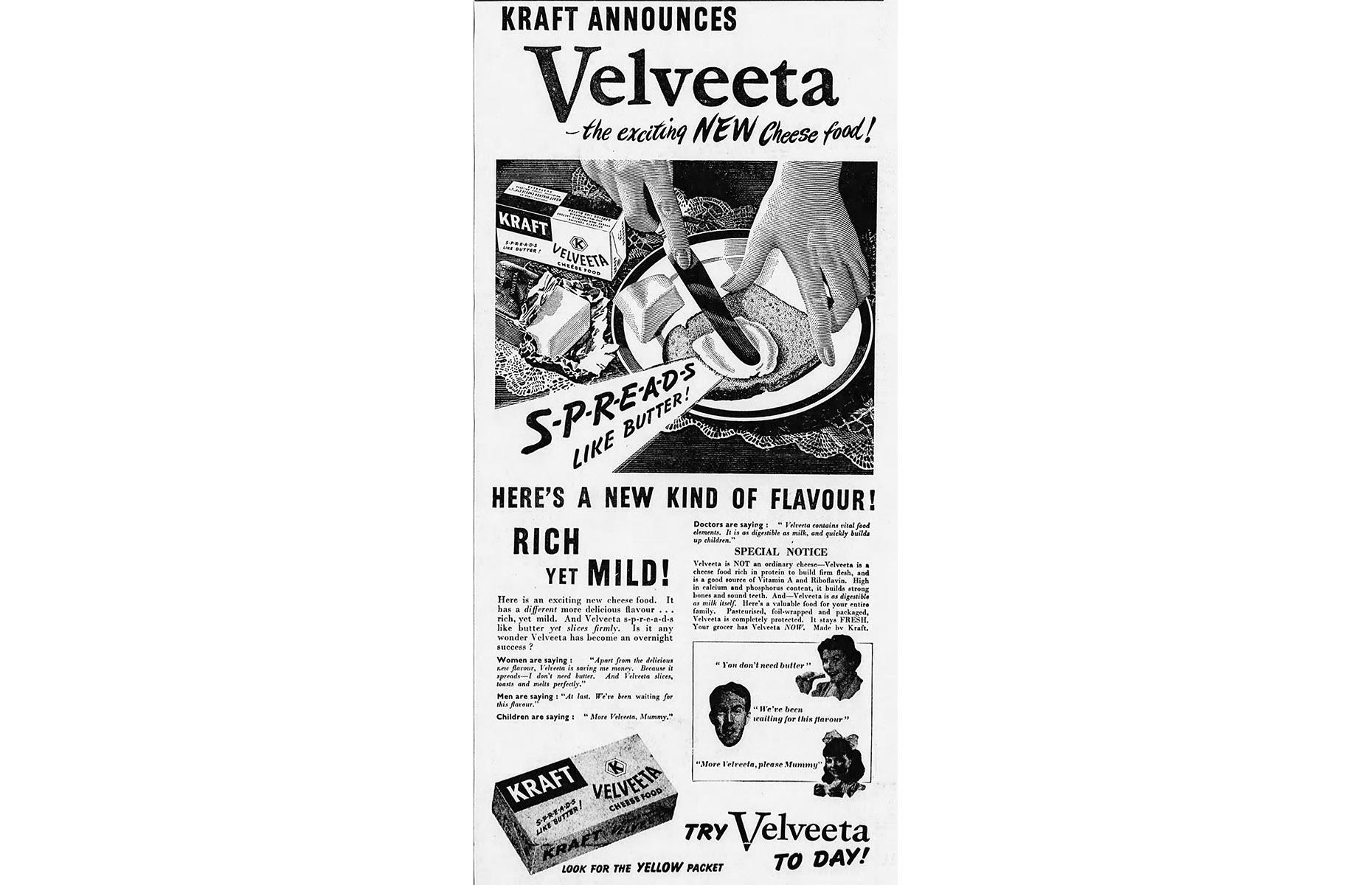 1950s: Velveeta Cheese Food