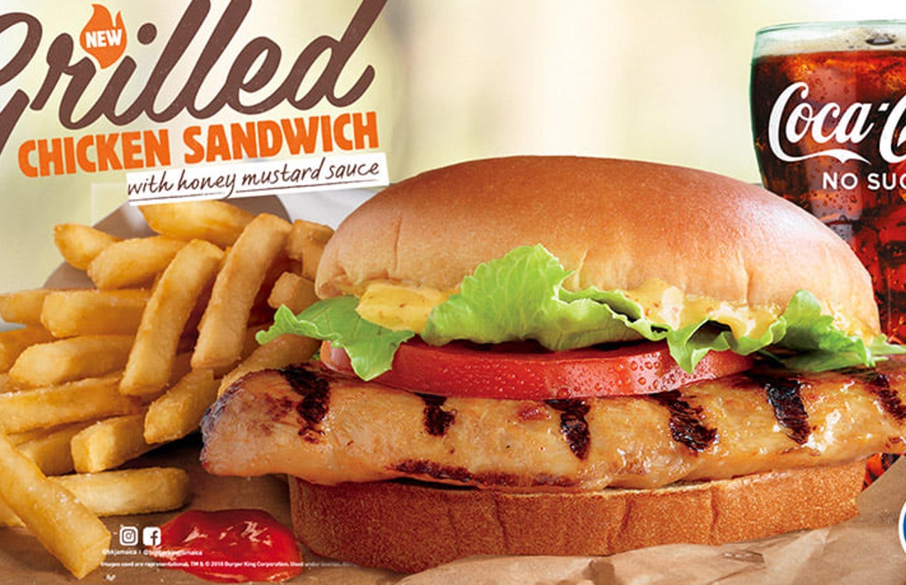 28. Grilled Chicken Sandwich, Burger King, various locations