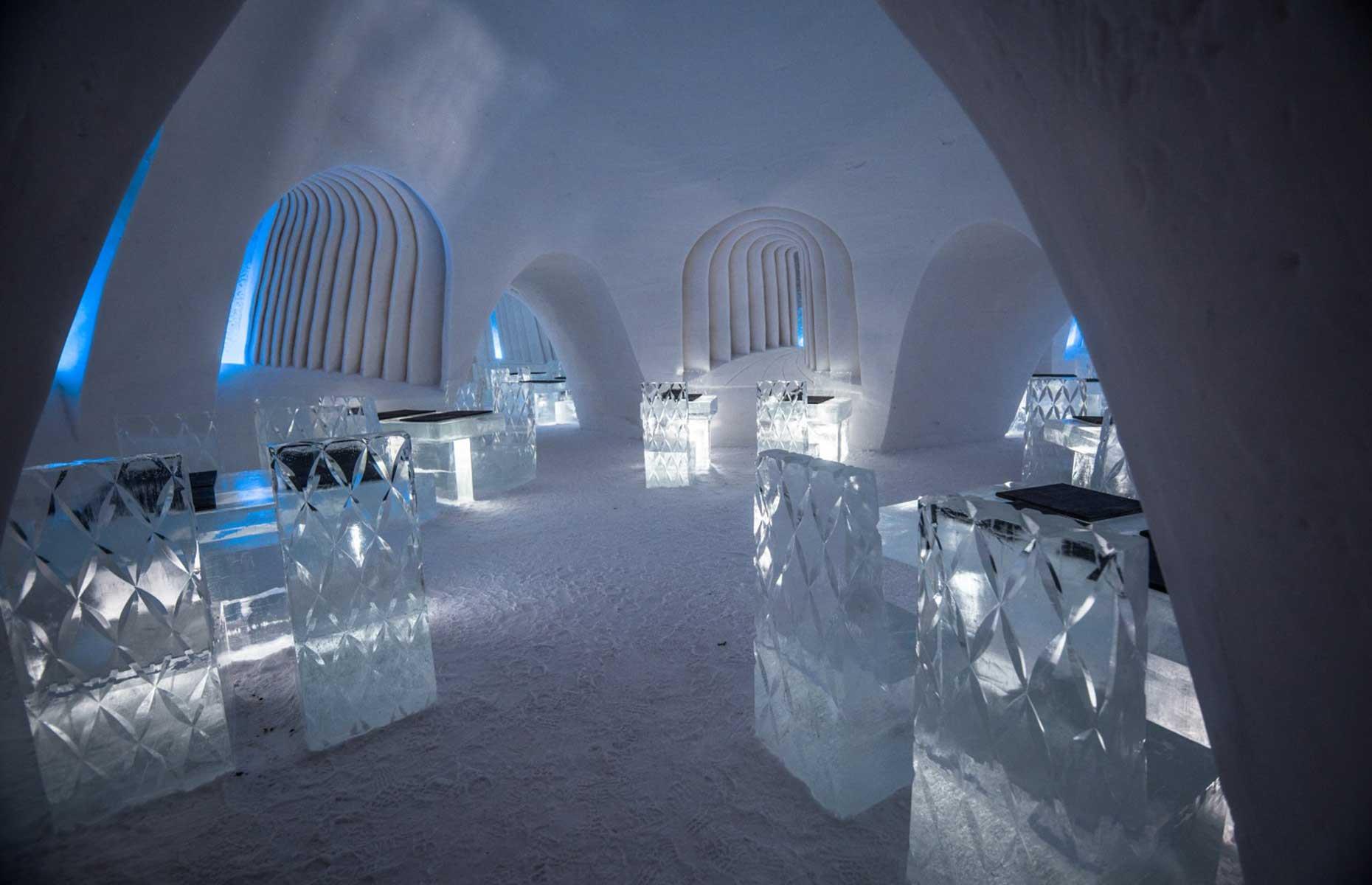 Ice Restaurant, Lapland Hotels SnowVillage, Finland